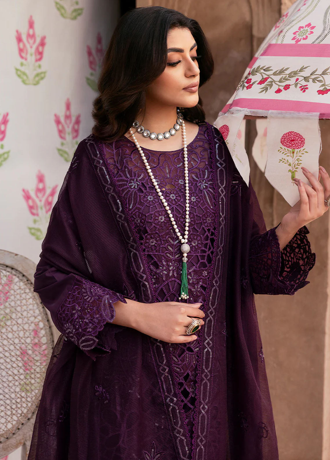 Husn e Jahan by Mahnur Embroidered Lawn Suits Unstitched 3 Piece Liana