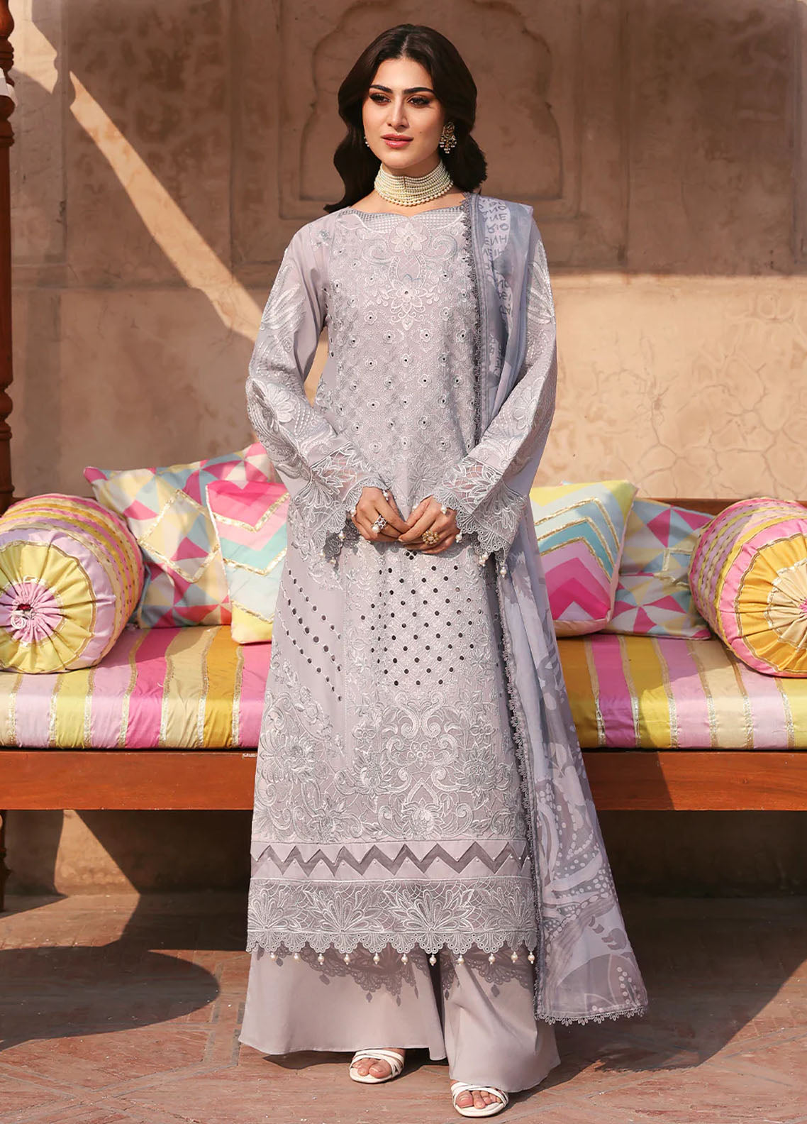 Husn e Jahan by Mahnur Embroidered Lawn Suits Unstitched 3 Piece Maeve