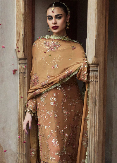 Hussain Rehar Embroidered Chiffon Suit Unstitched 3 Piece HRR24F Talai - Formal Collection