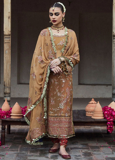 Hussain Rehar Embroidered Chiffon Suit Unstitched 3 Piece HRR24F Talai - Formal Collection