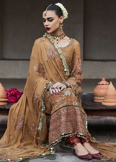 Hussain Rehar Embroidered Chiffon Suit Unstitched 3 Piece HRR24F Talai - Formal Collection