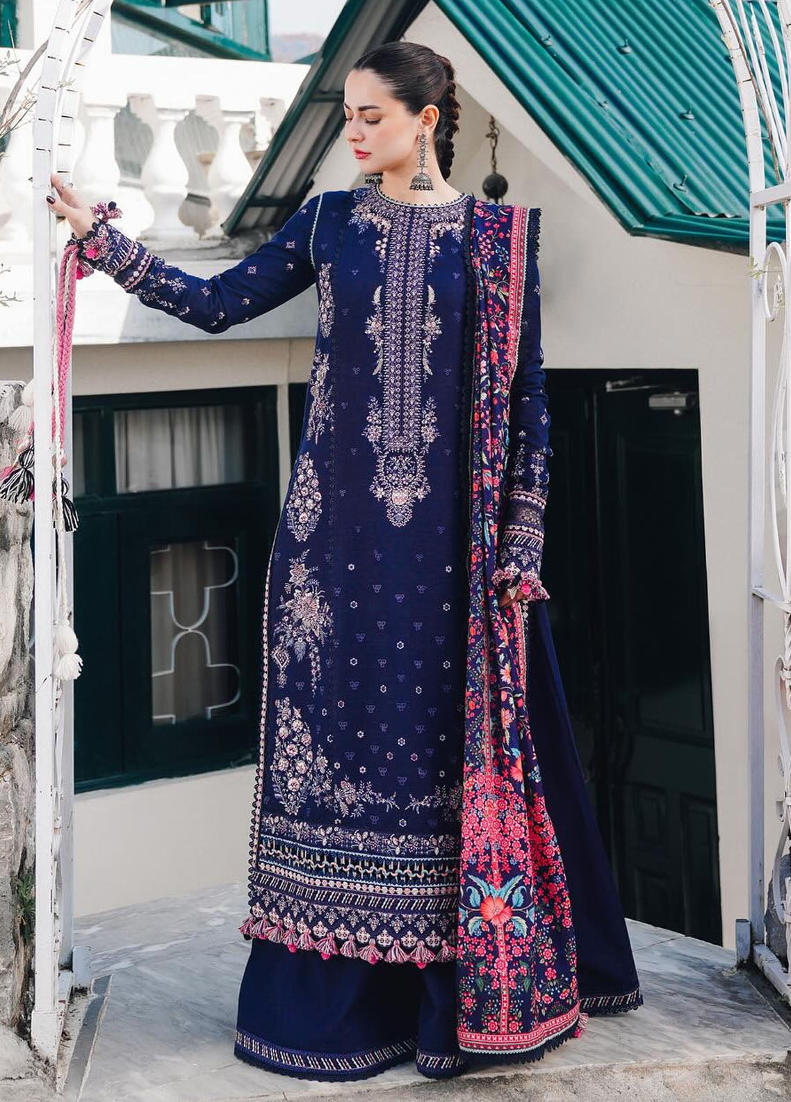 Hussain Rehar Unstitched Winter Shawl Collection 2024 Barq