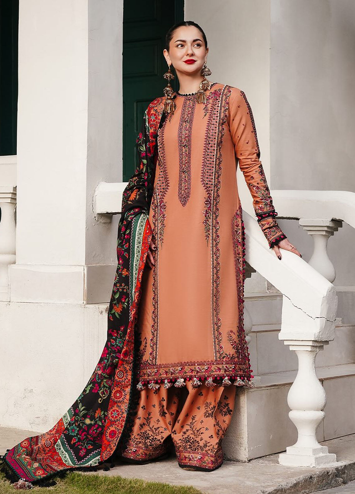 Hussain Rehar Unstitched Winter Shawl Collection 2024 Sahira