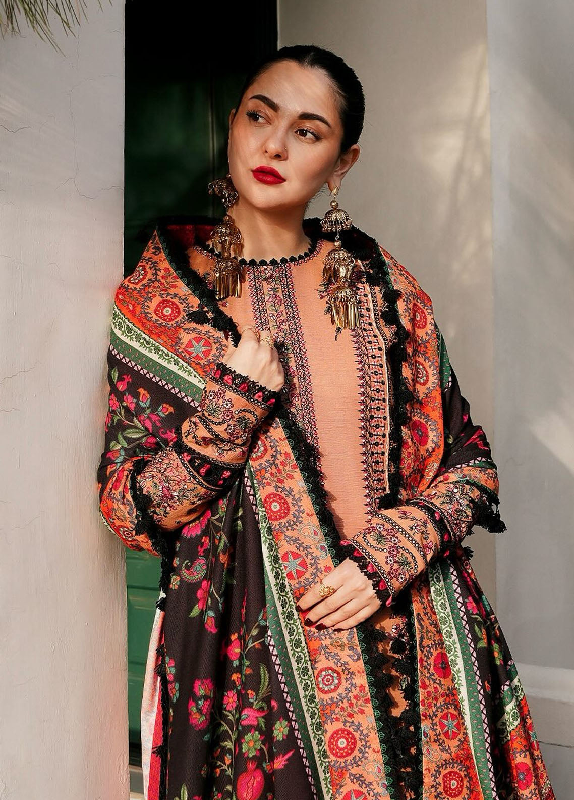 Hussain Rehar Unstitched Winter Shawl Collection 2024 Sahira