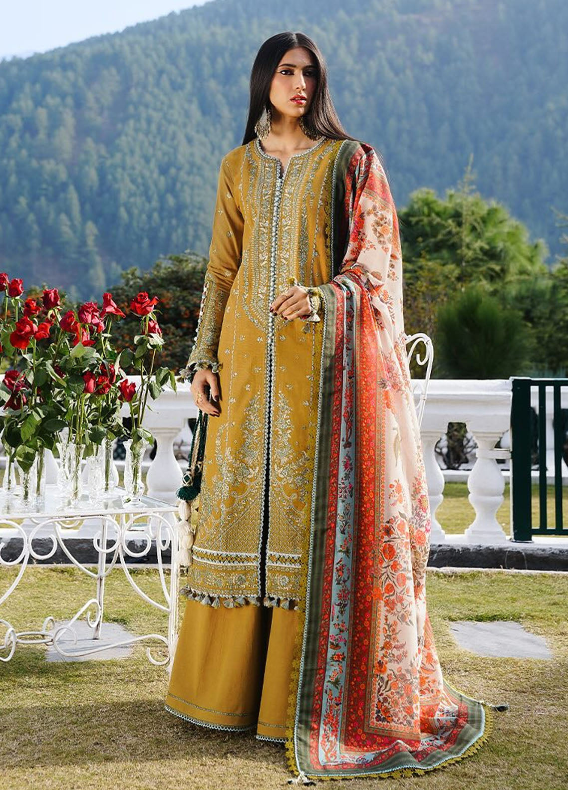 Hussain Rehar Unstitched Winter Shawl Collection 2024 Sehr