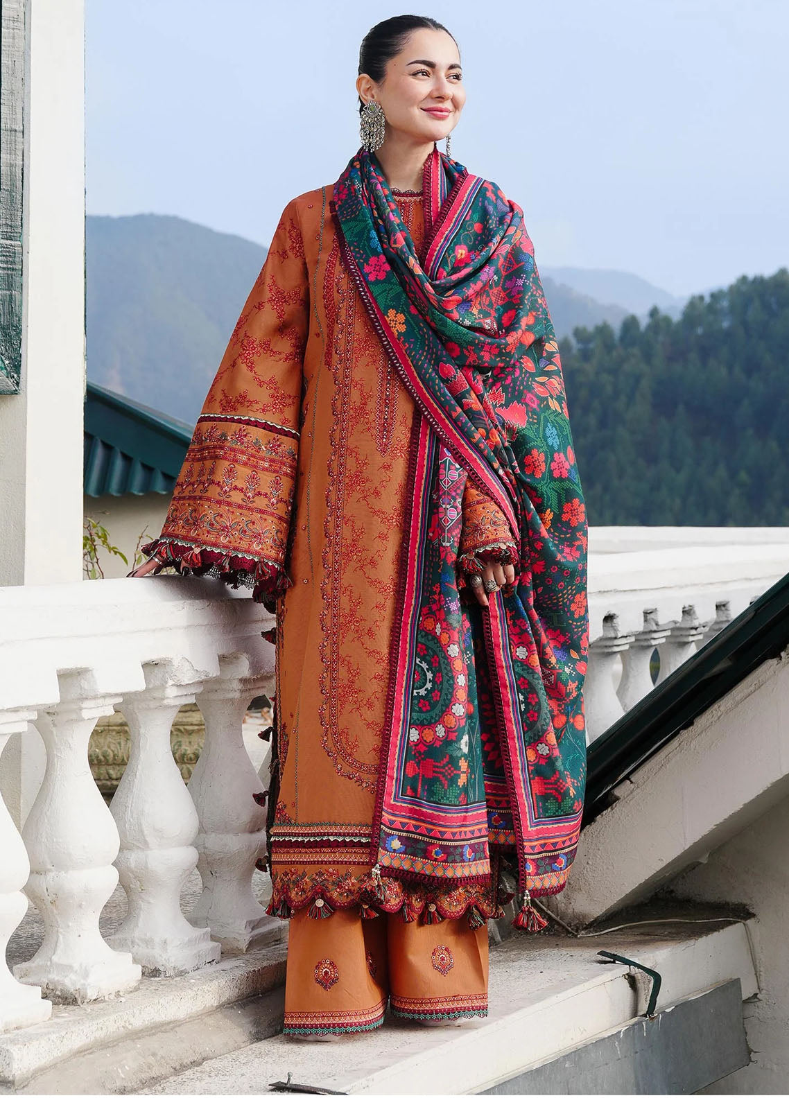 Hussain Rehar Unstitched Winter Shawl Collection 2024 Tamar