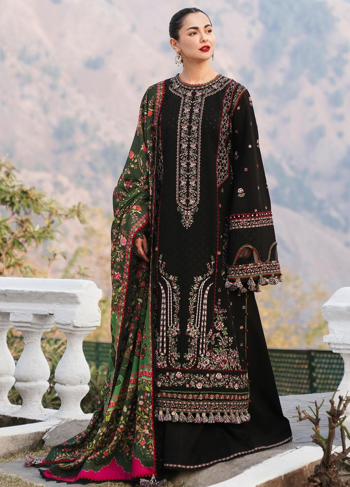 Hussain Rehar Unstitched Winter Shawl Collection 2024 Zobia