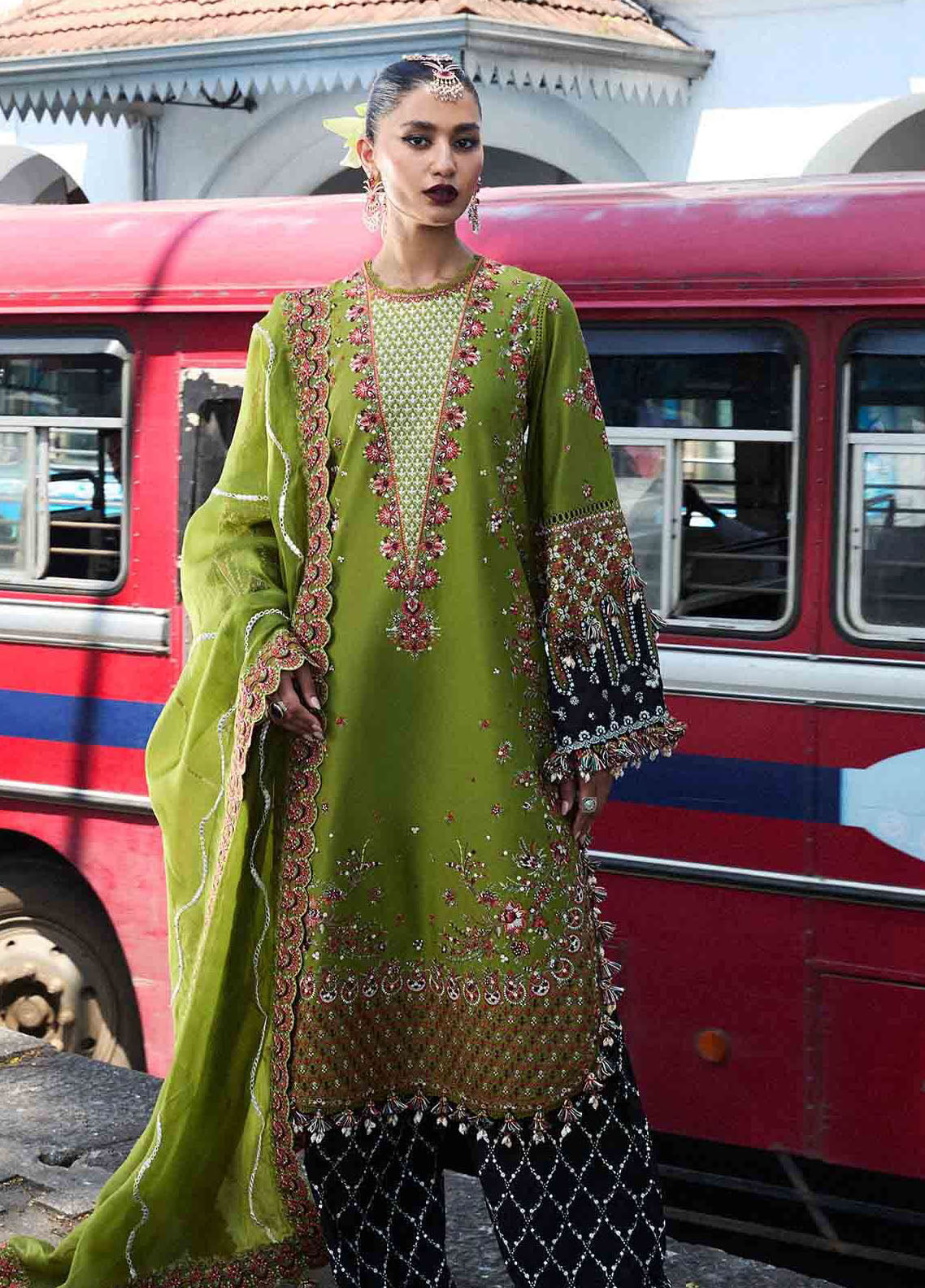 Hussain Rehar Embroidered Lawn Suit Unstitched 3 Piece HRR25LL D-01 Abass