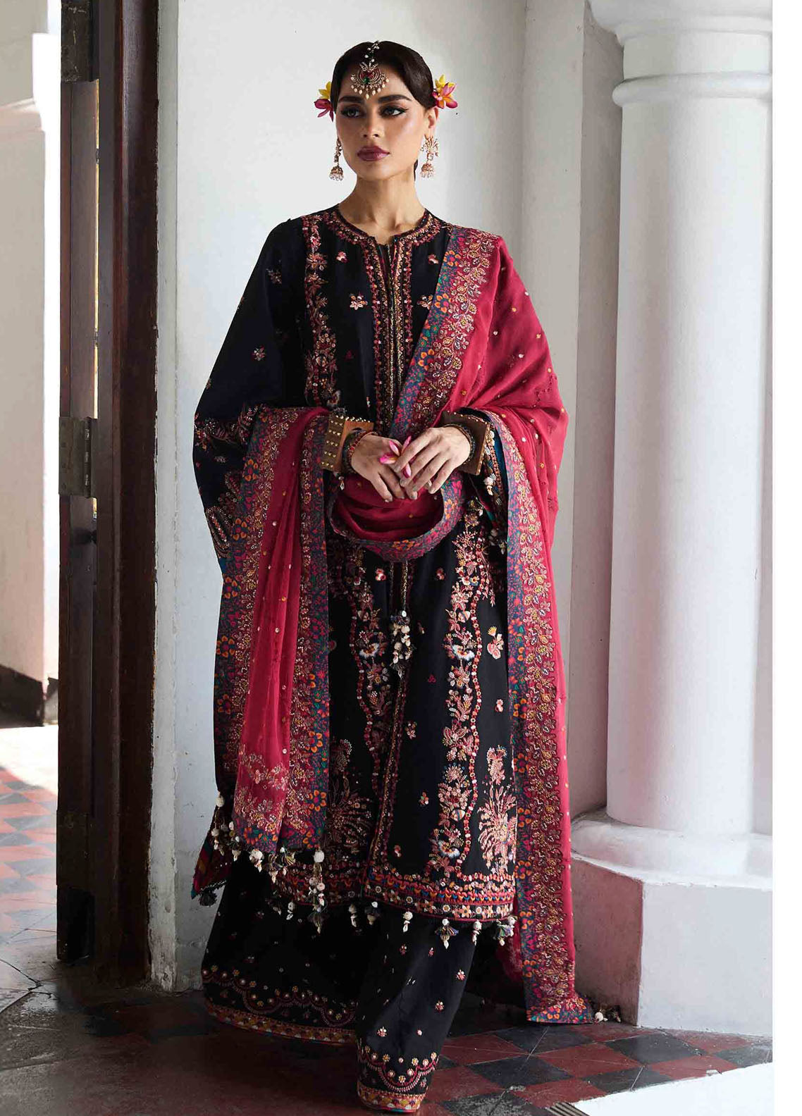 Hussain Rehar Embroidered Lawn Suit Unstitched 3 Piece HRR25LL D-04 Bliz