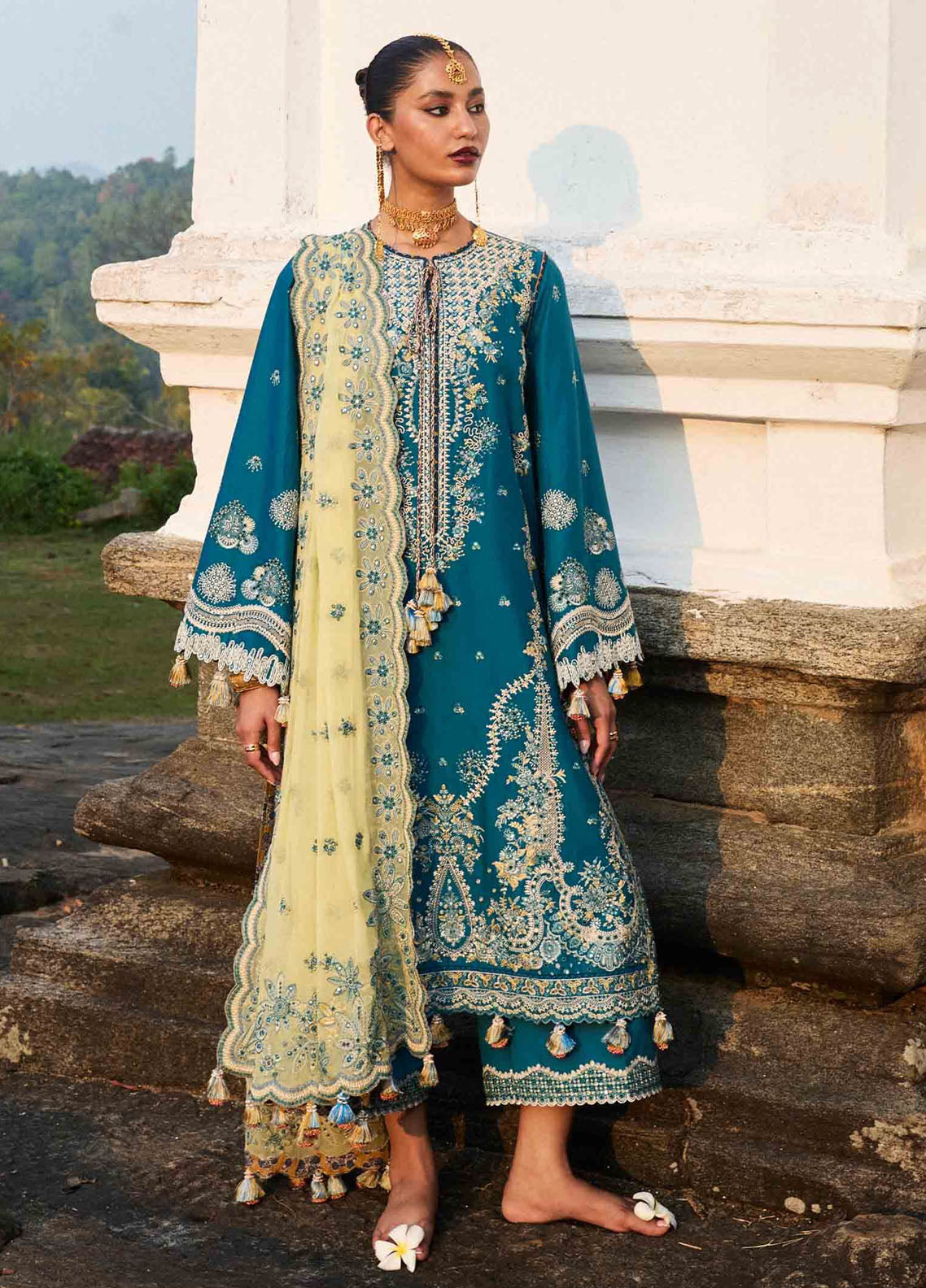 Hussain Rehar Embroidered Lawn Suit Unstitched 3 Piece HRR25LL D-06 Eupic