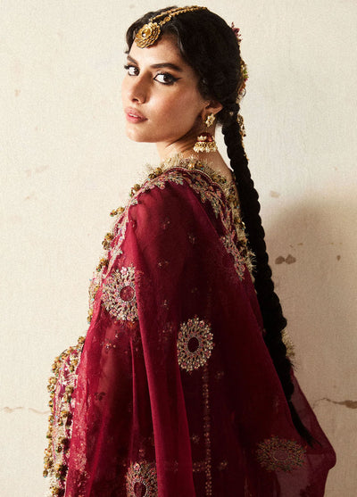 Hussain Rehar Embroidered Organza Suit Unstitched 3 Piece HRR24F Aabni - Formal Collection