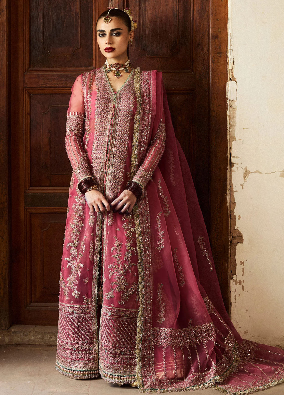 Hussain Rehar Embroidered Organza Suit Unstitched 3 Piece HRR24F Marjani - Formal Collection