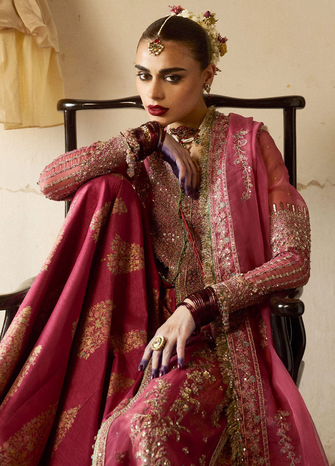 Hussain Rehar Embroidered Organza Suit Unstitched 3 Piece HRR24F Marjani - Formal Collection