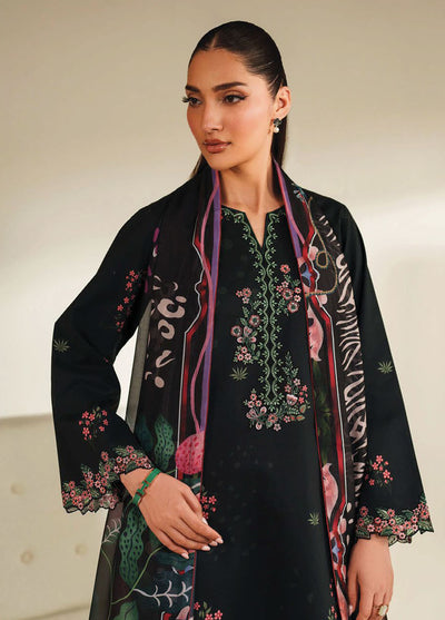 Ilara by Seran Embroidered Cambric Suits Unstitched 3 Piece SN25IC D-05 Noirea