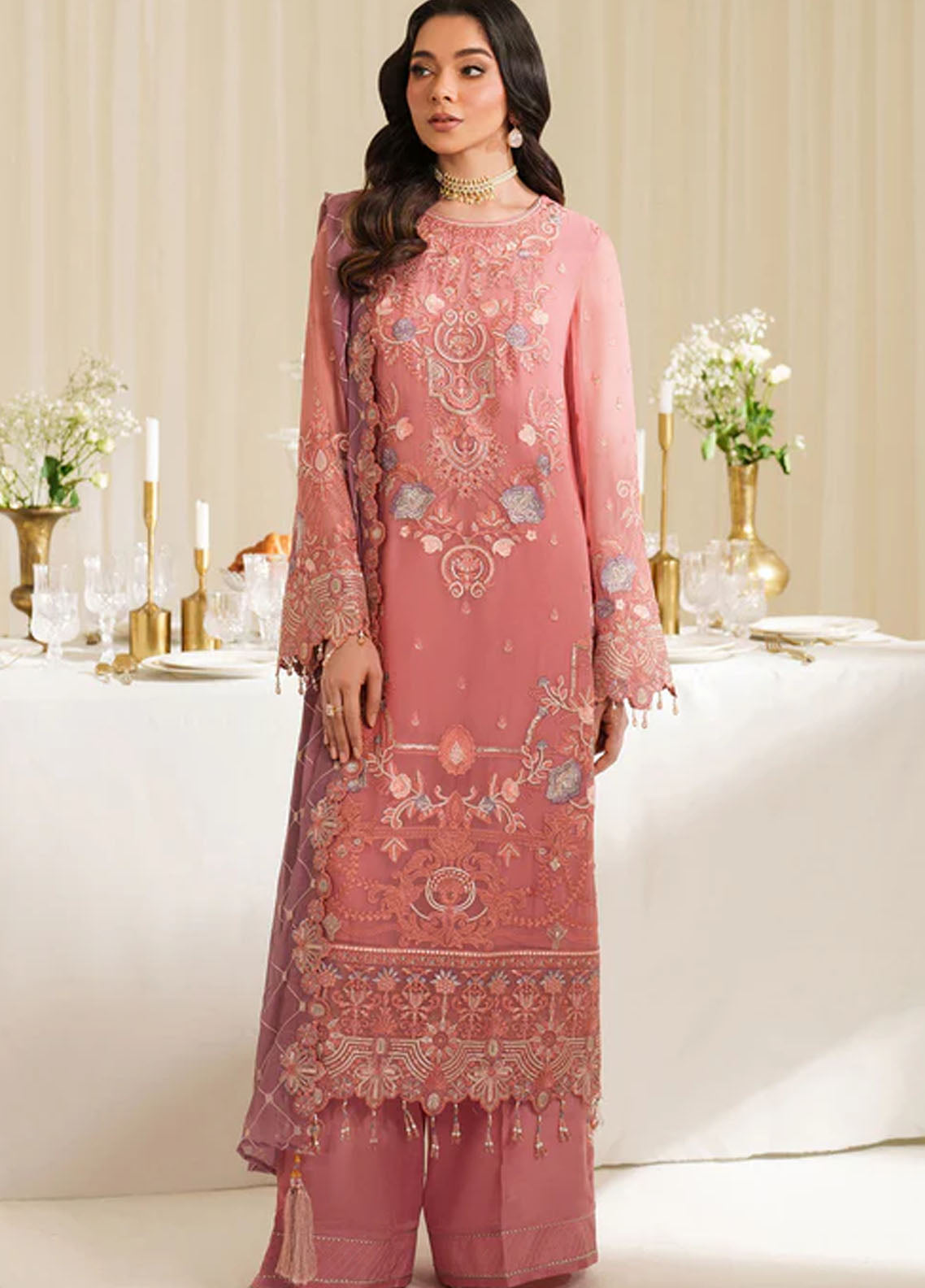 Imrozia Pret Embroidered Chiffon 3 Piece Suit M-91 Luna