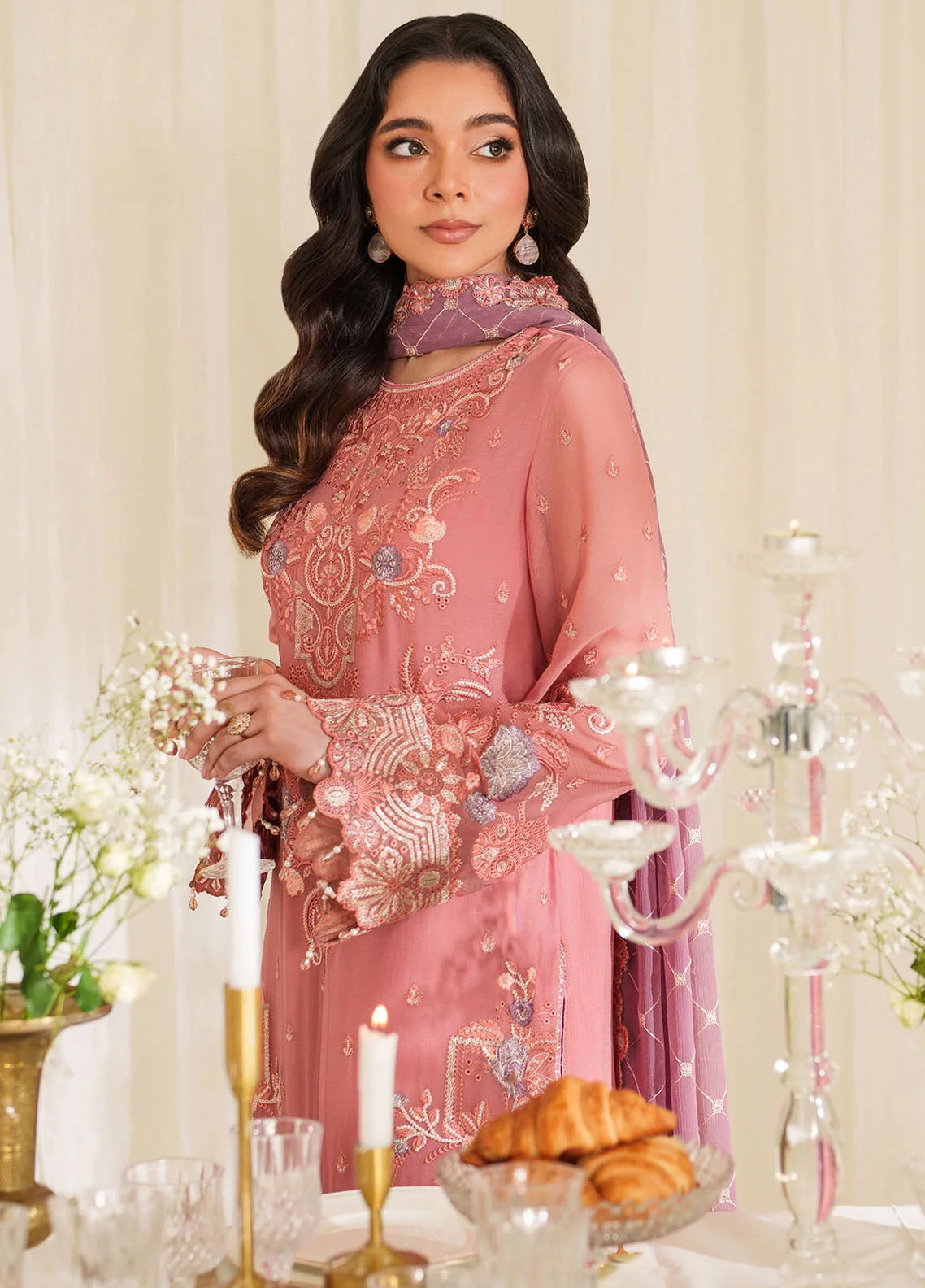 Imrozia Pret Embroidered Chiffon 3 Piece Suit M-91 Luna