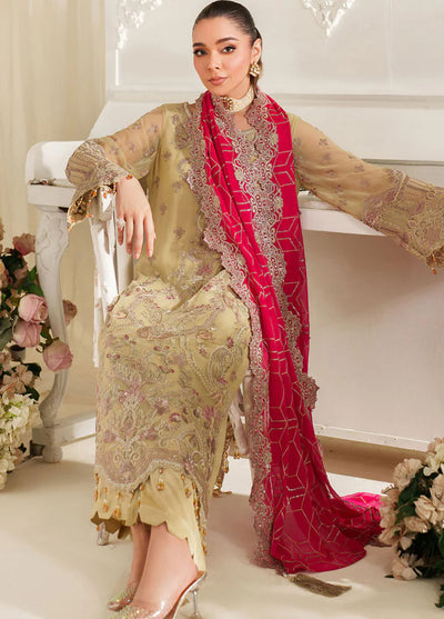 Imrozia Pret Embroidered Chiffon 3 Piece Suit M-95 Dhalia