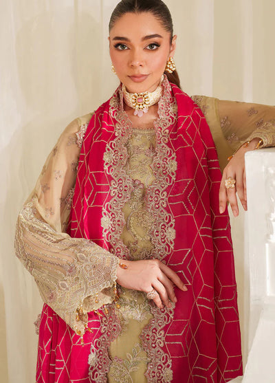 Imrozia Pret Embroidered Chiffon 3 Piece Suit M-95 Dhalia