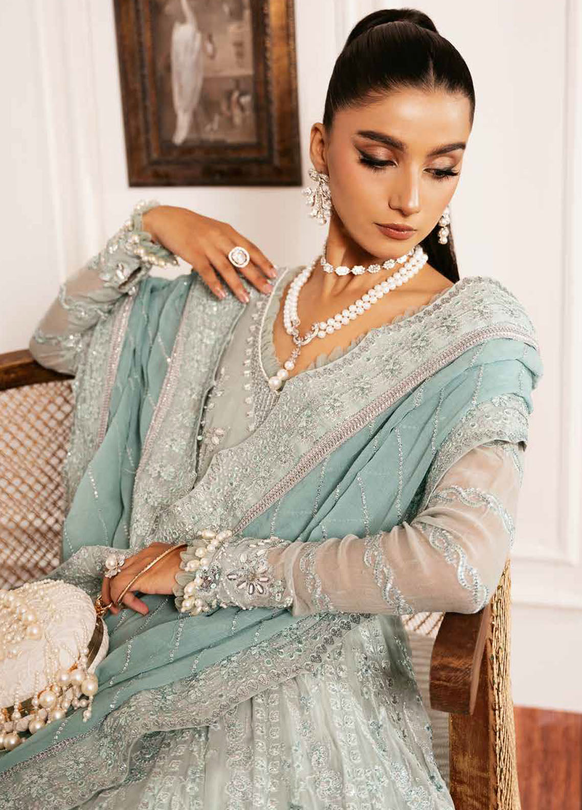 Inayat By AJR Couture Unstitched Luxury Wedding Collection 2024 D-04 Exquisite Rose