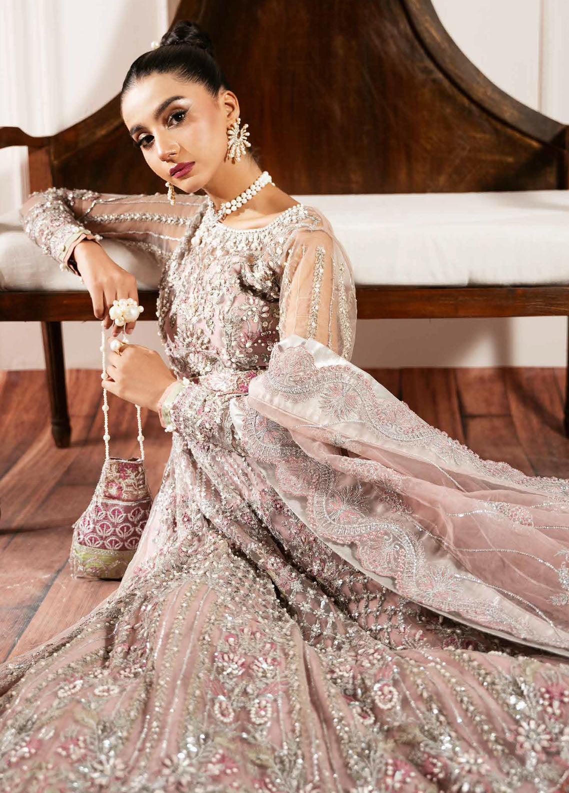 Inayat By AJR Couture Unstitched Luxury Wedding Collection 2024 D-05 Rosabella