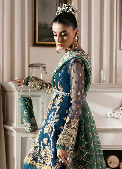 Inayat By AJR Couture Unstitched Luxury Wedding Collection 2024 D-06 Regal Sapphire