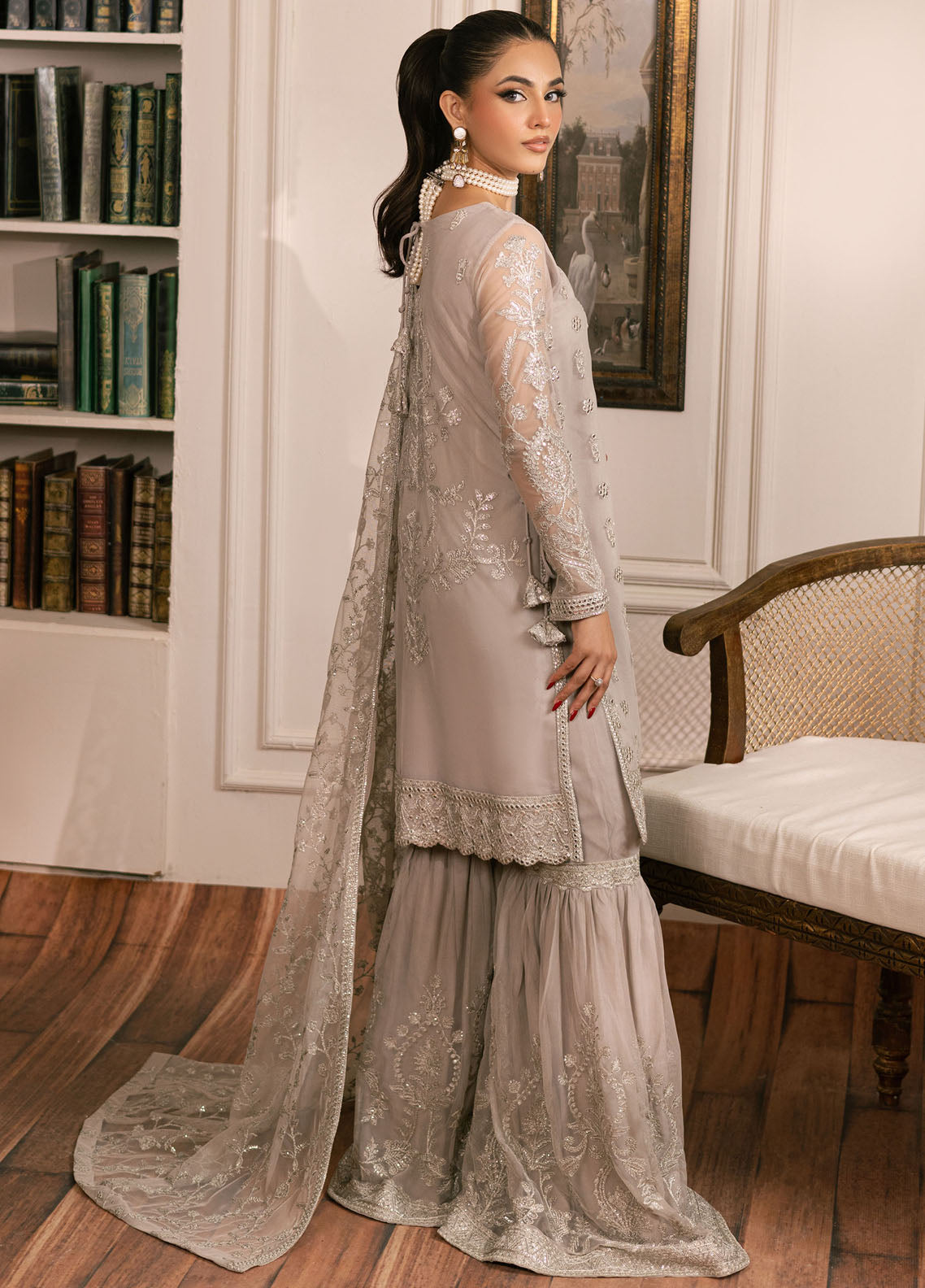 Inayat By Zarif Embroidered Net Suit Unstitched 3 Piece ZF24I ZRI-05 Dhanak - Formal Collection