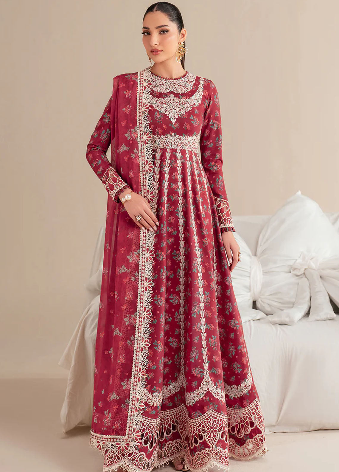 Iris by Jazmin Embroidered Lawn Suits Unstitched 3 Piece JZ25IL D-08