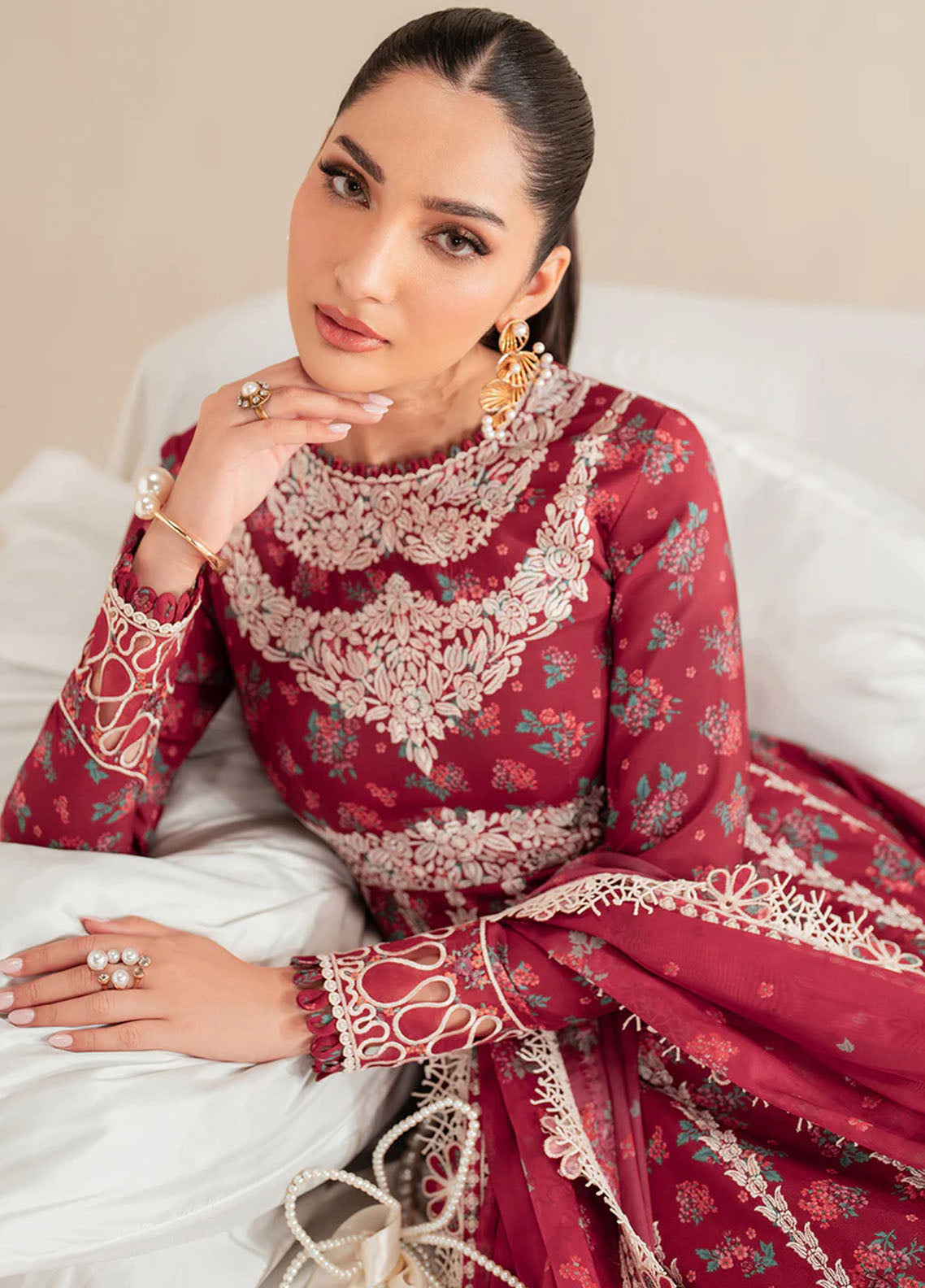Iris by Jazmin Embroidered Lawn Suits Unstitched 3 Piece JZ25IL D-08