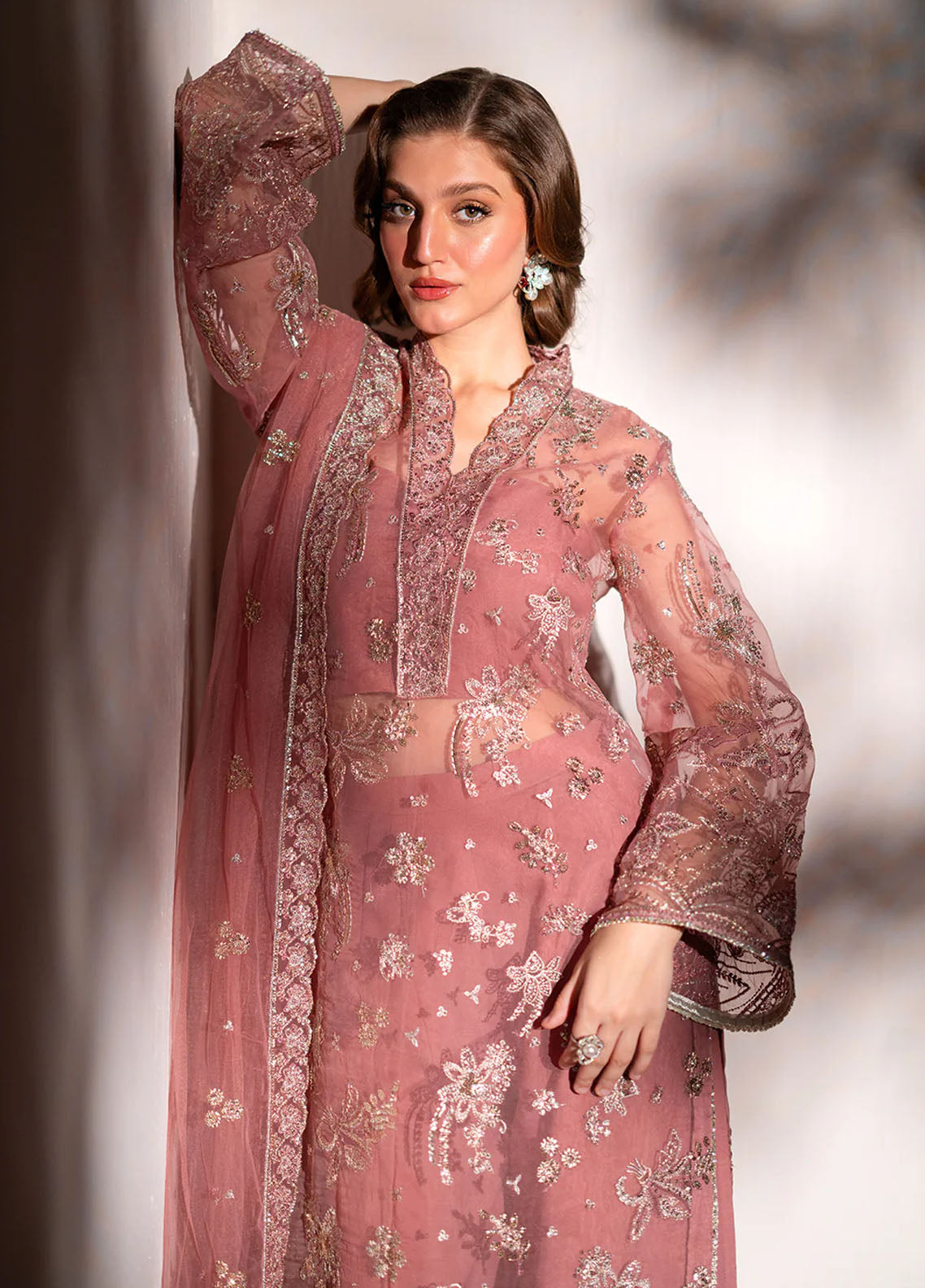 Izel Pret Embroidered Organza 3 Piece Suit SLC-010-Raya