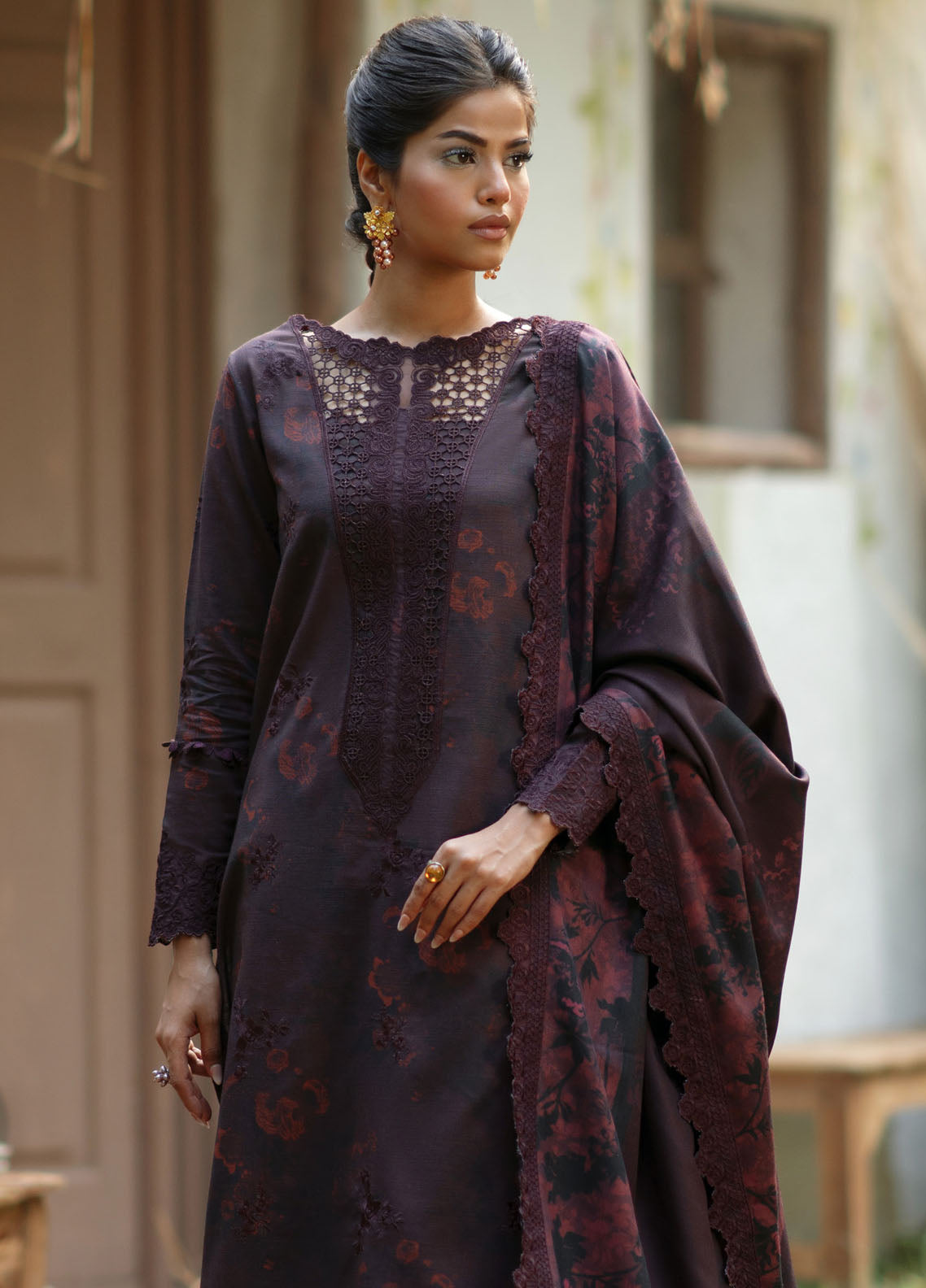 Iznik Embroidered Khaddar Suit Unstitched 3 Piece IZ24PW IPK-04 - Winter Collection