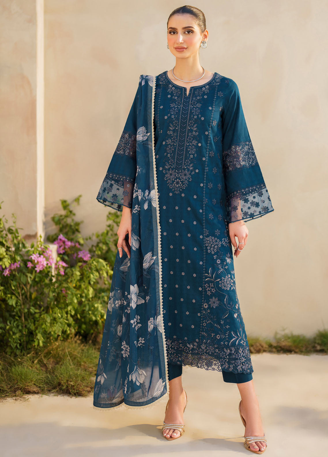 Iznik Unstitched Festive Lawn Collection 2024 SFL-01 Jubilance