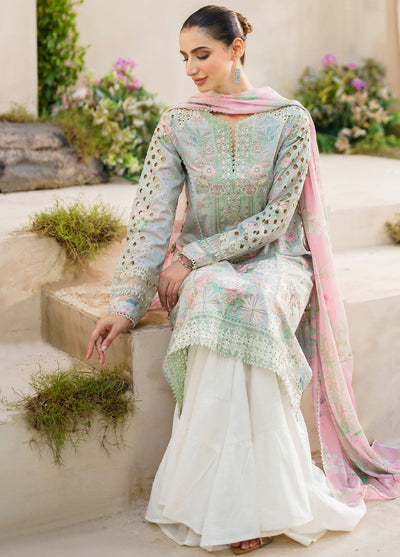 Iznik Unstitched Festive Lawn Collection 2024 SFL-07 Gleam