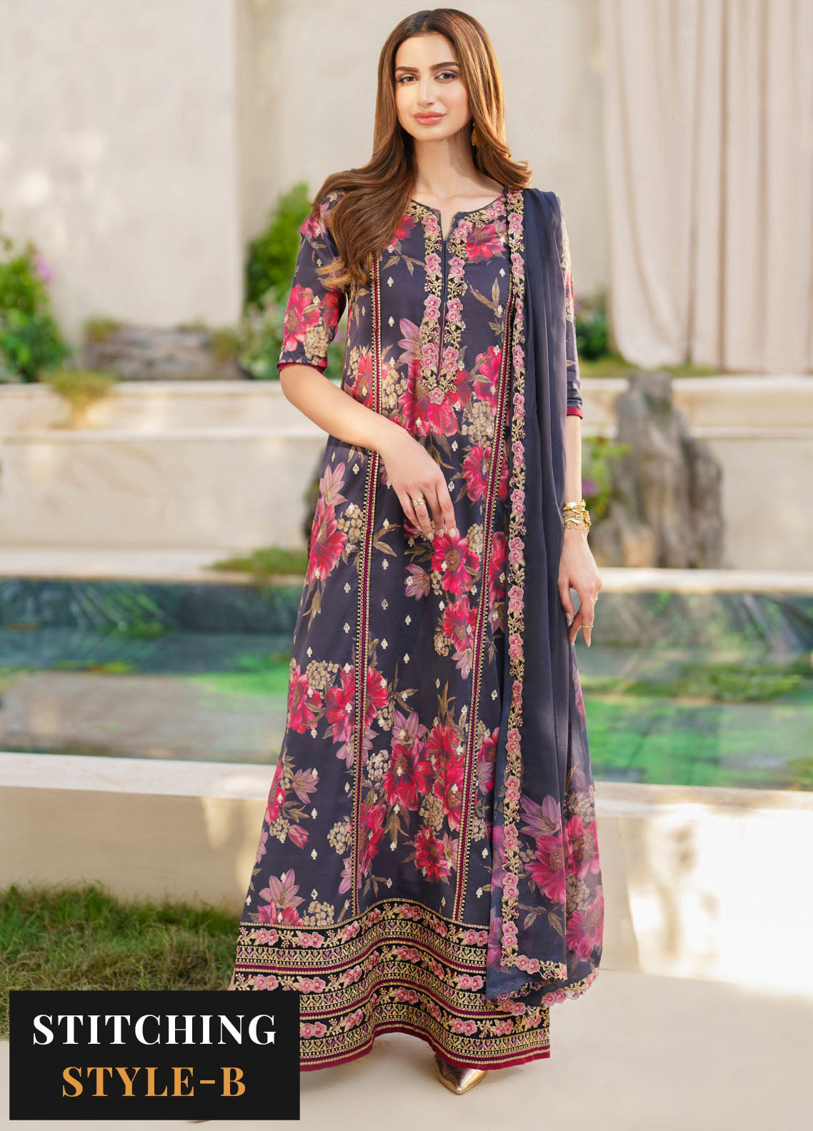 Iznik Unstitched Festive Lawn Collection 2024 SFL-12 Resplendence