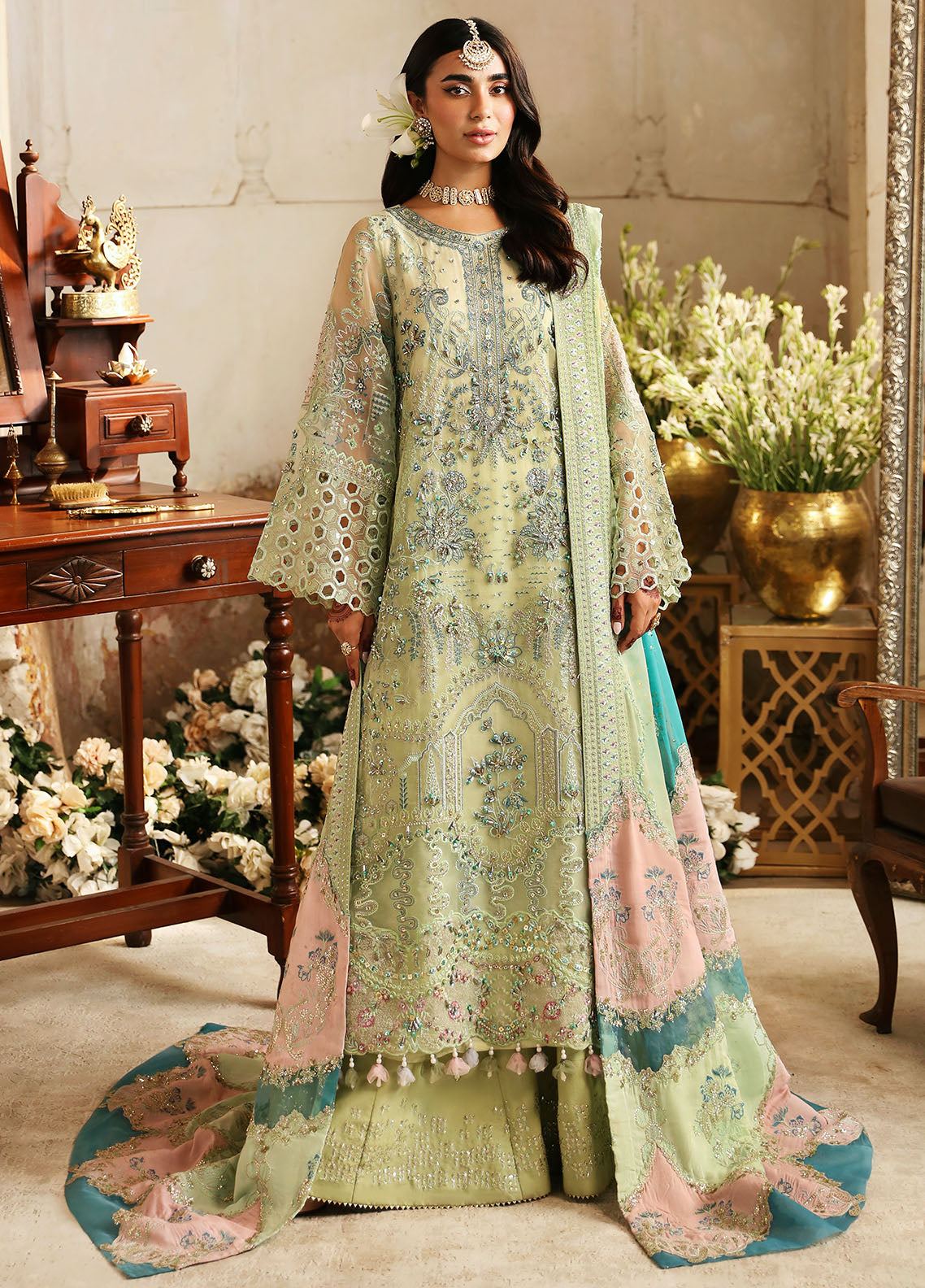 Jhoomro By Nureh Unstitched Luxury Formals Collection 2024 NL-67 Mahi-roo