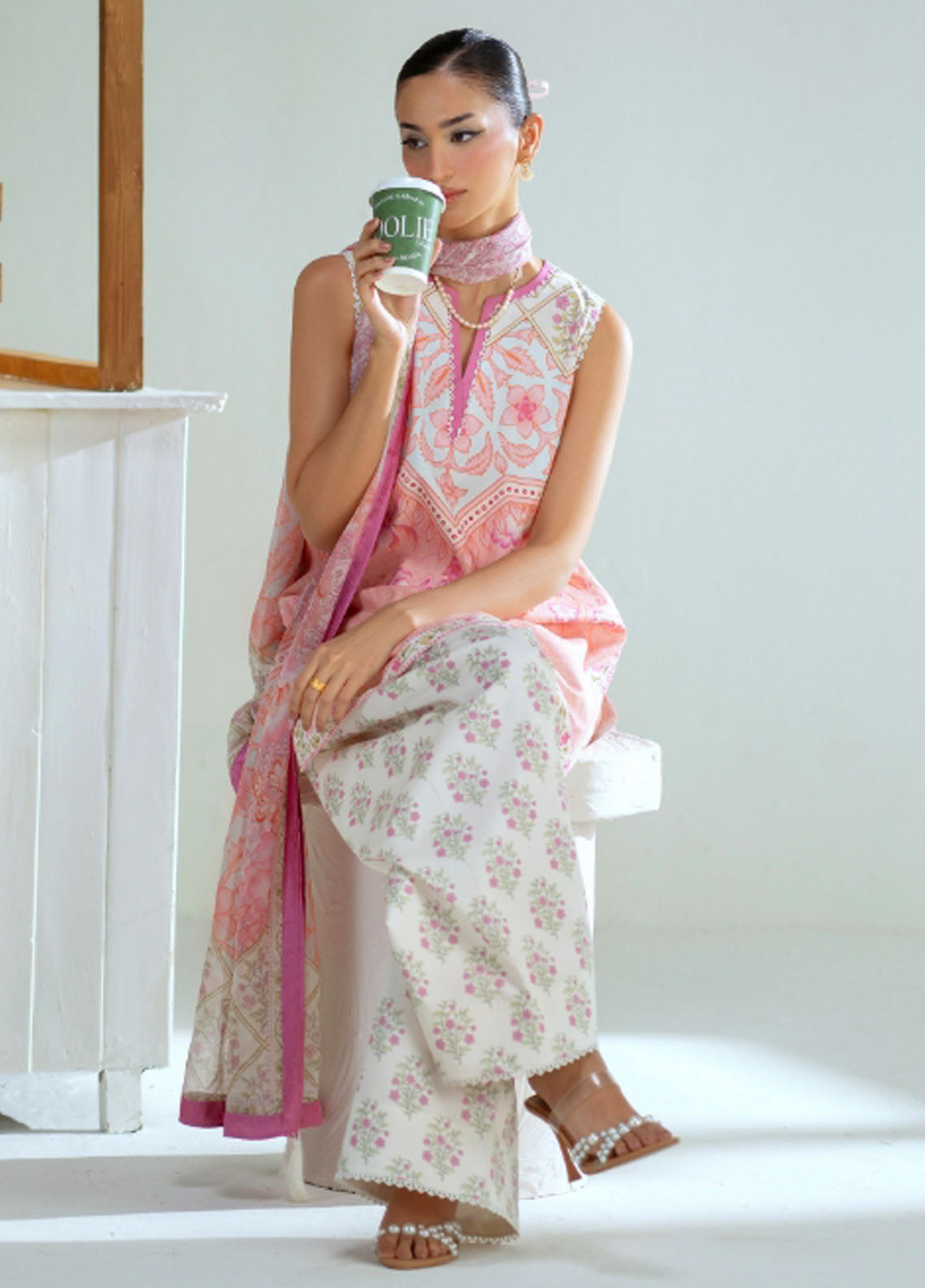 Joolie Prints by Saira Rizwan Printed Cambric Suits Unstitched 3 Piece SR25JP JPU25-10 Brunch Babe