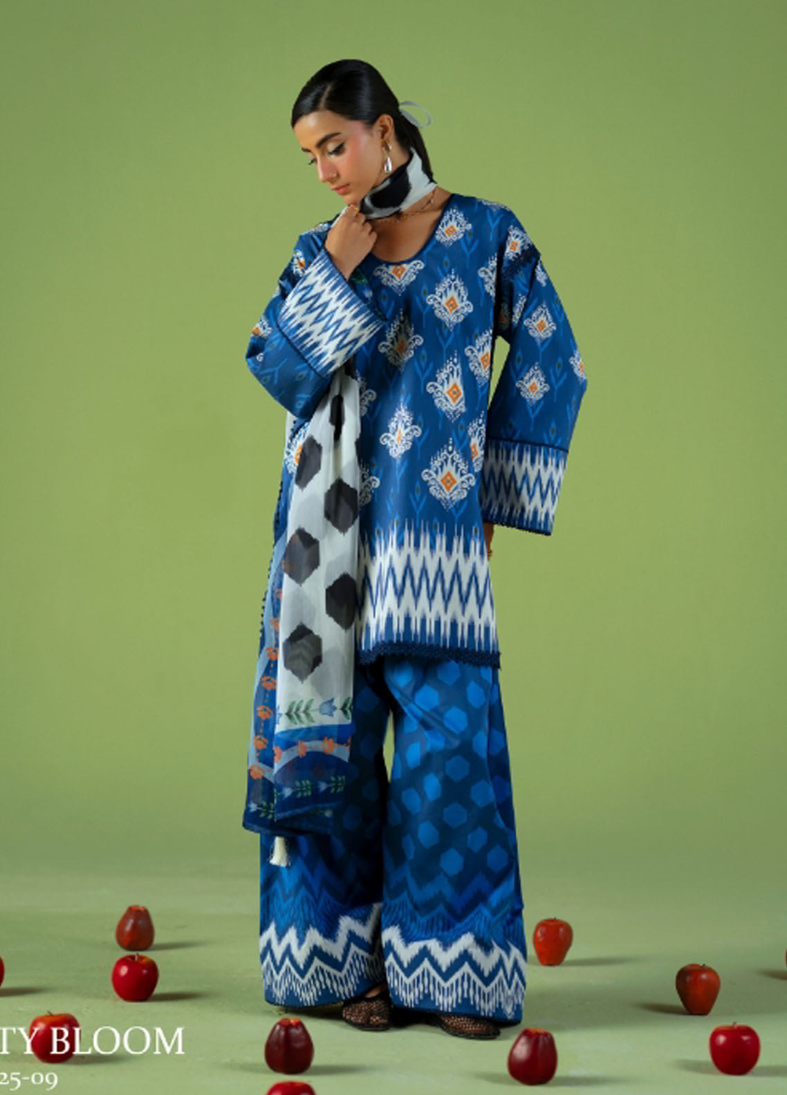 Joolie Prints by Saira Rizwan Printed Cambric Suits Unstitched 3 Piece SR25JP JPU25-09 City Bloom