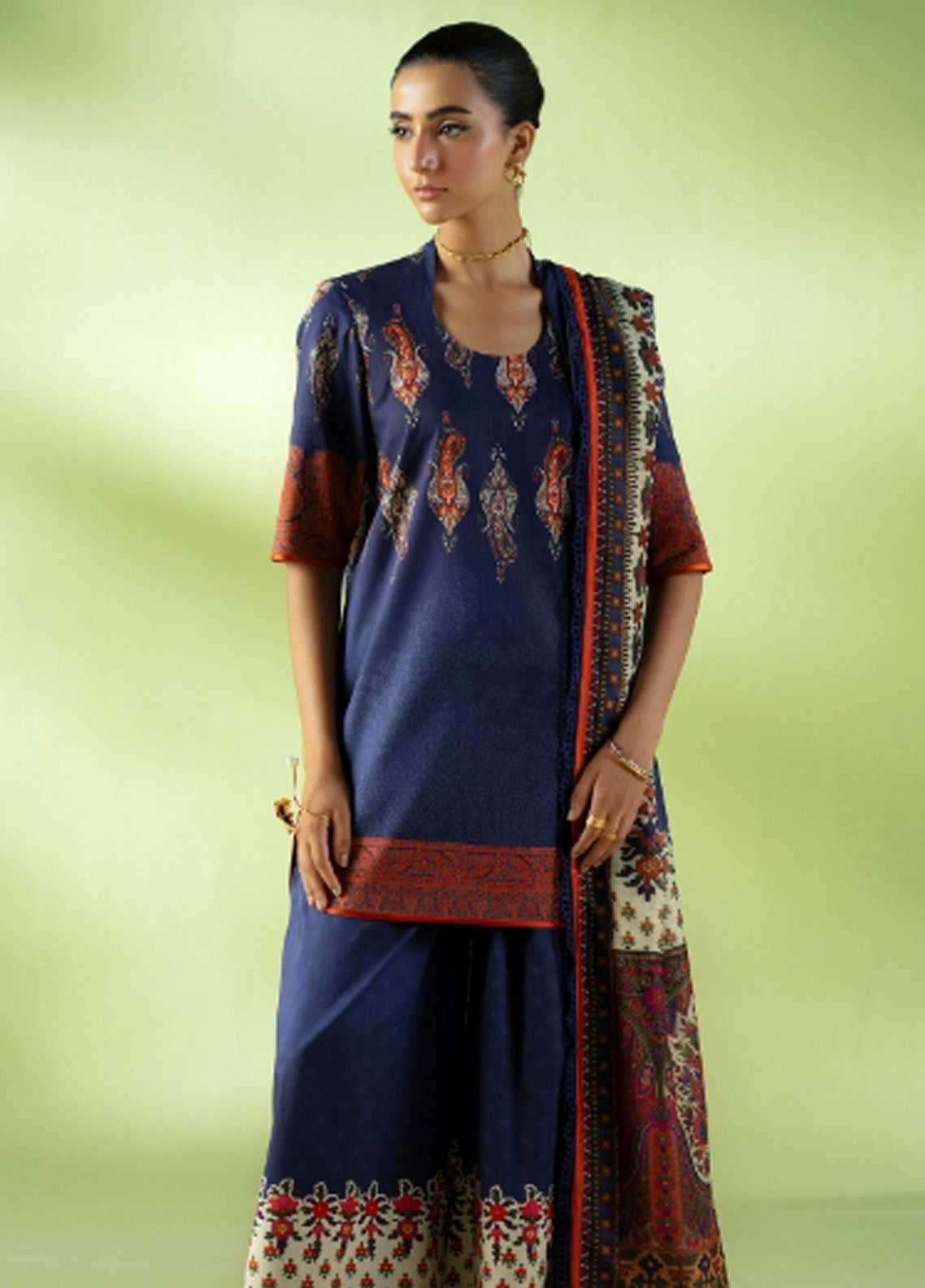 Joolie Prints by Saira Rizwan Printed Cambric Suits Unstitched 3 Piece SR25JP JPU25-02 Cloud Nine