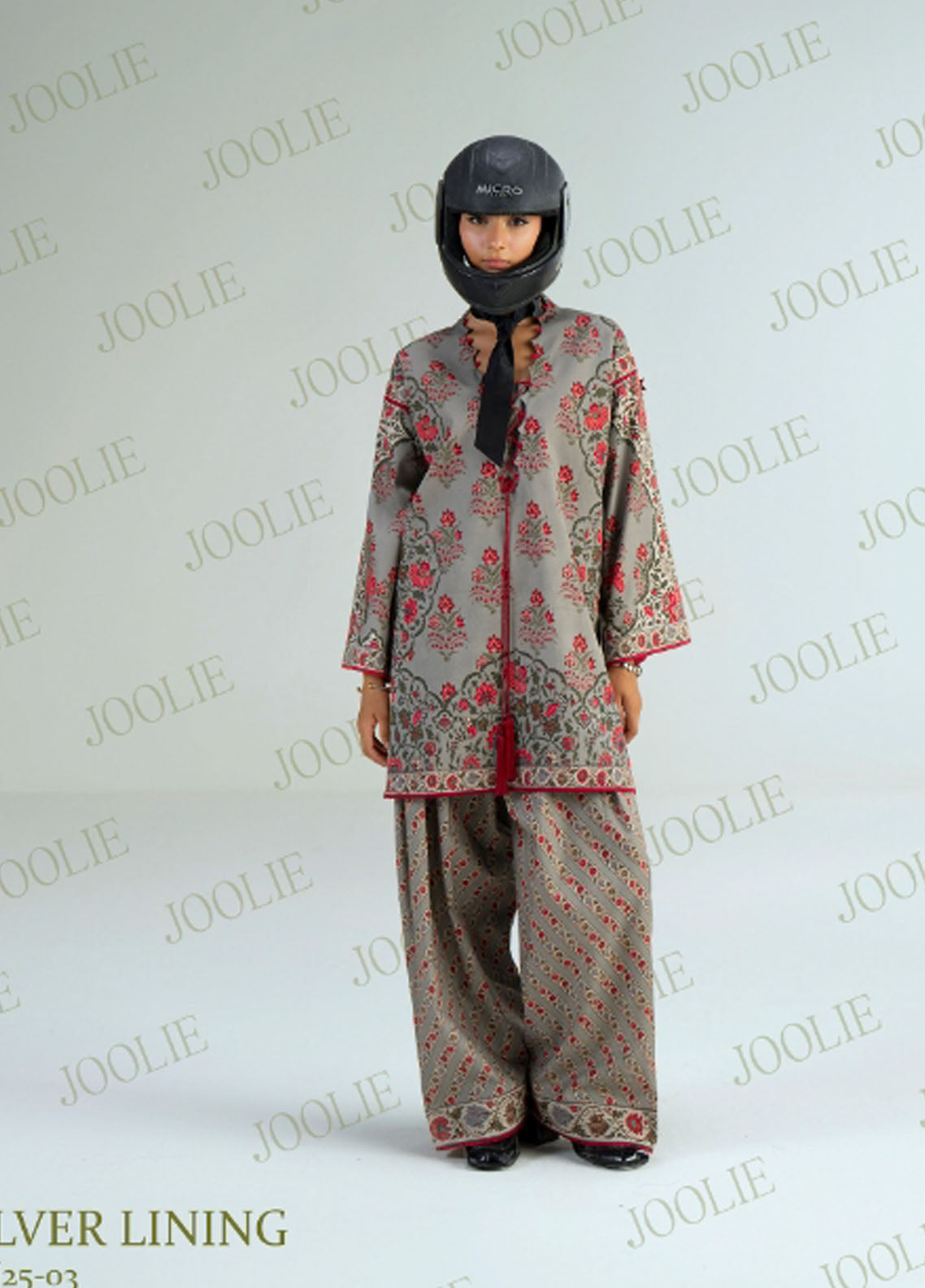 Joolie Prints by Saira Rizwan Printed Cambric Suits Unstitched 3 Piece SR25JP JPU25-03 Silver Lining