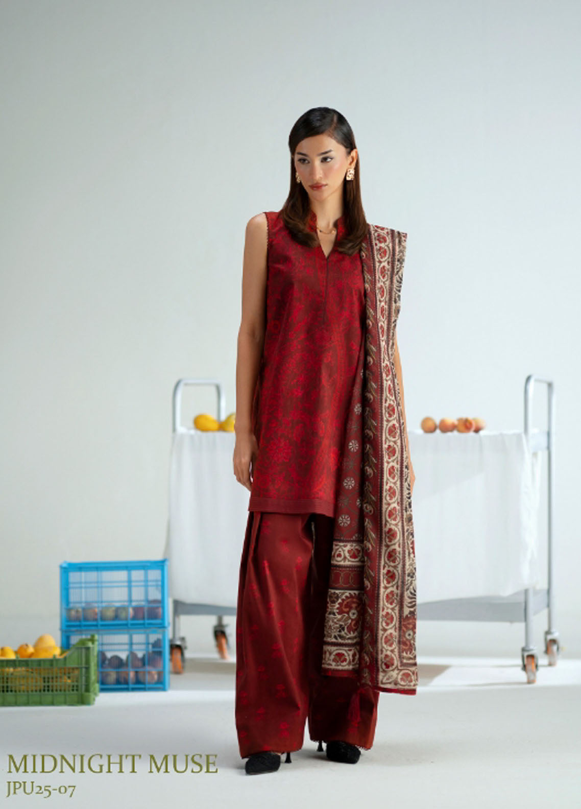 Joolie Prints by Saira Rizwan Printed Cambric Suits Unstitched 3 Piece SR25JP JPU25-07 Midnight Muse