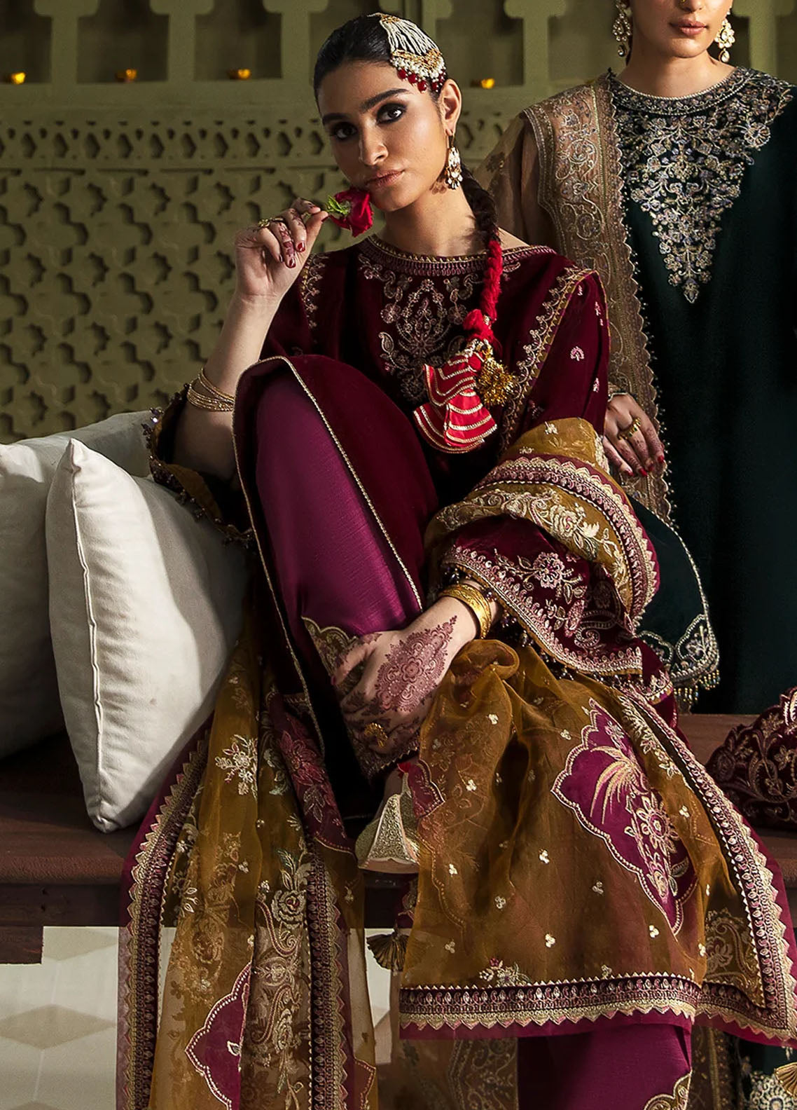 JahanAra By Baroque Luxury Velvet Collection 2023 UF-465