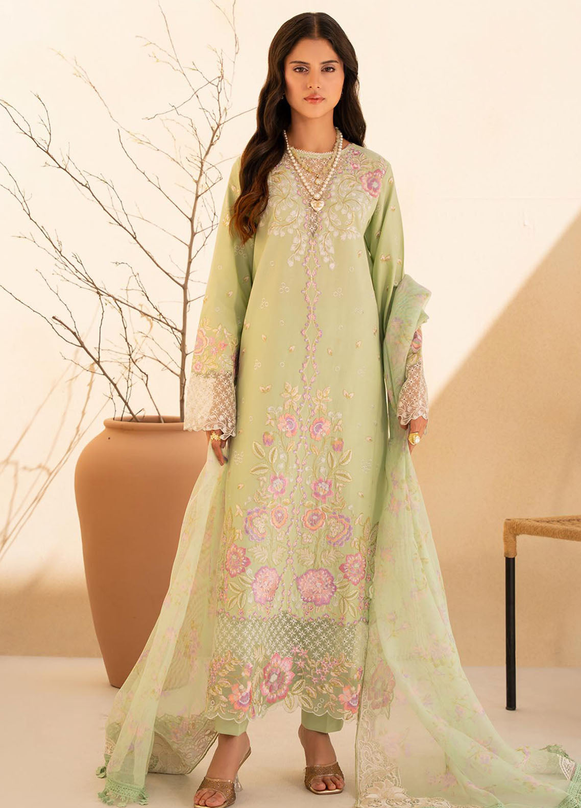 Jahan by Rajbari Embroidered Lawn Suits Unstitched 3 Piece RB25JPF D-1 B Raya