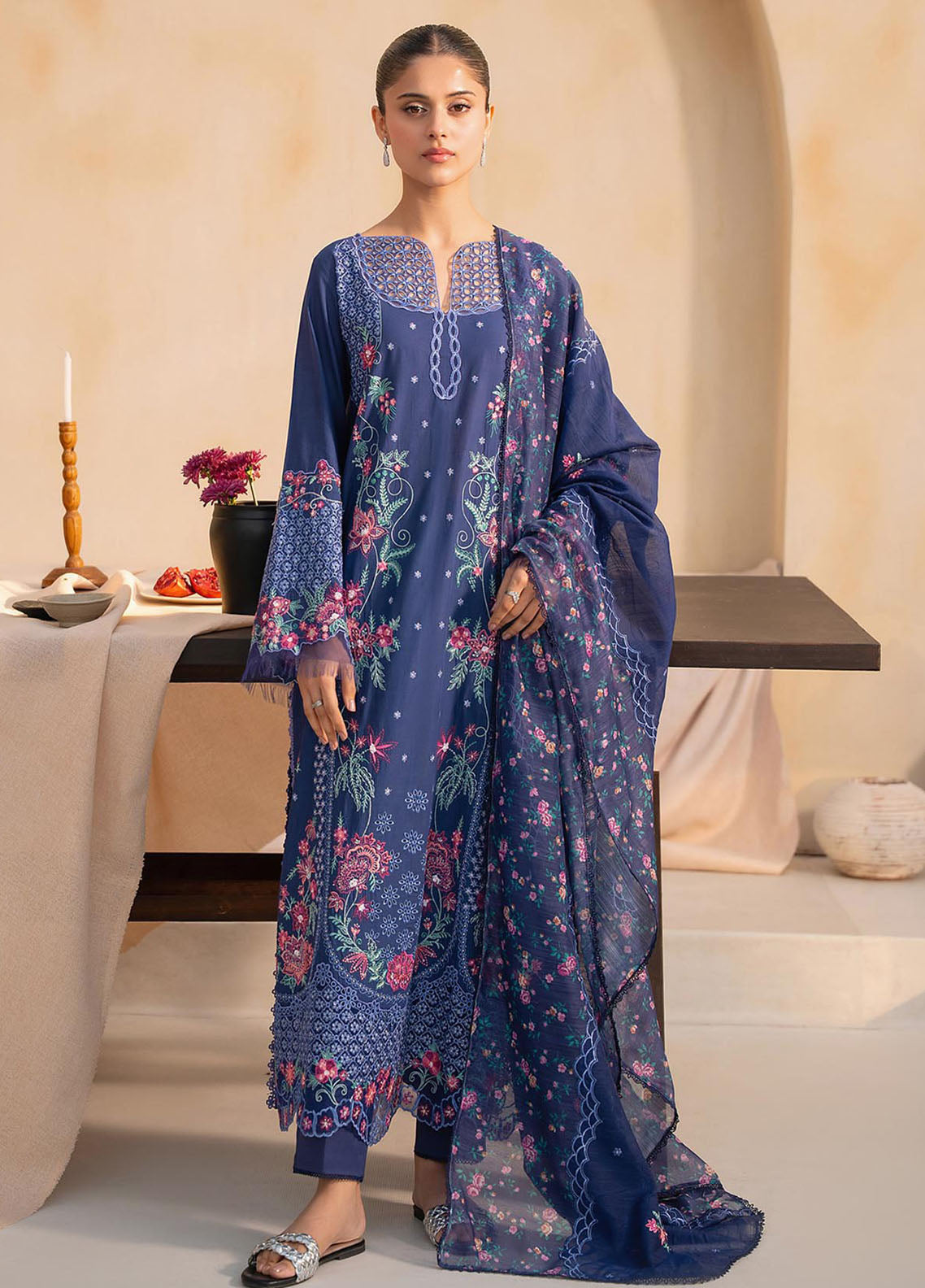 Jahan by Rajbari Embroidered Lawn Suits Unstitched 3 Piece RB25JPF D-2 B Taliah