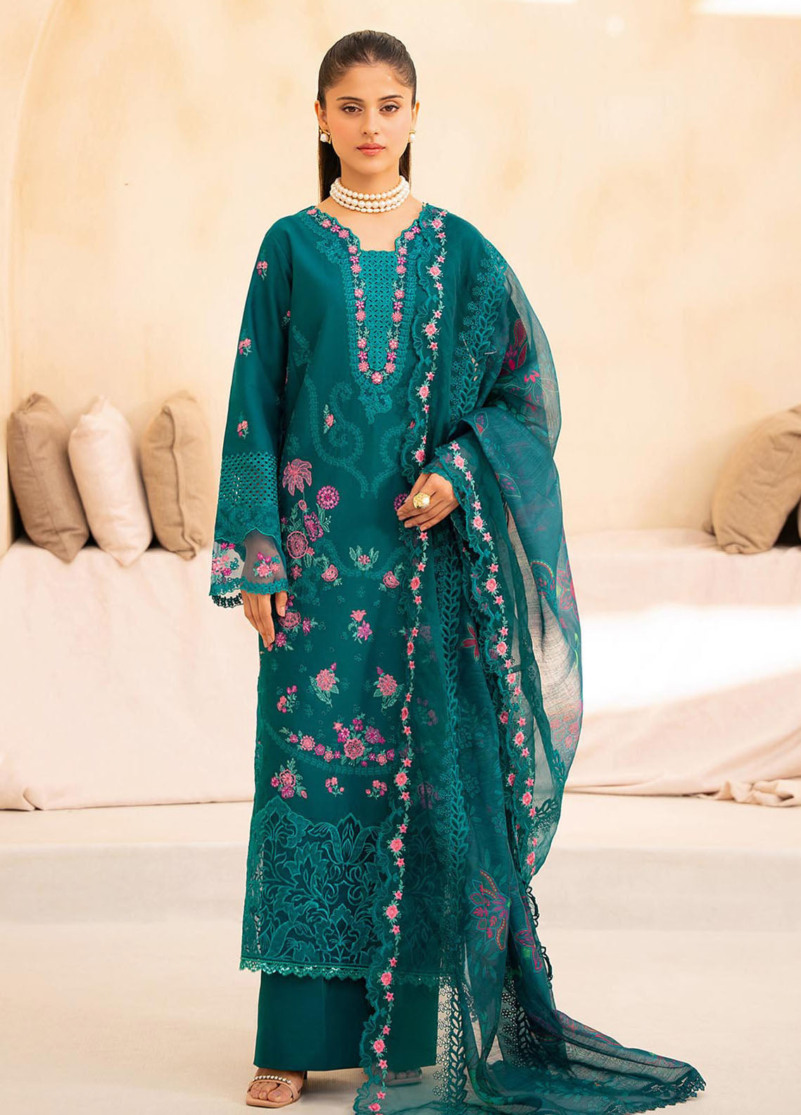 Jahan by Rajbari Embroidered Lawn Suits Unstitched 3 Piece RB25JPF D-3 A Zara