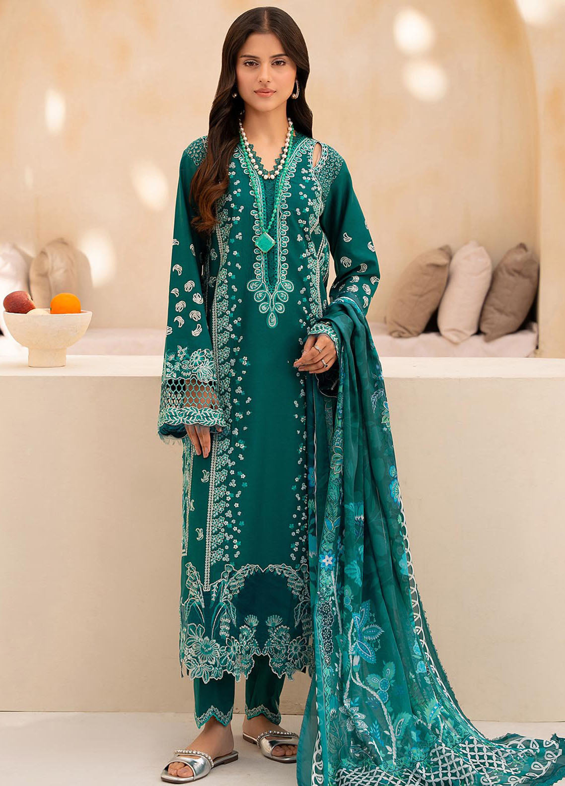 Jahan by Rajbari Embroidered Lawn Suits Unstitched 3 Piece RB25JPF D-5 A Rina