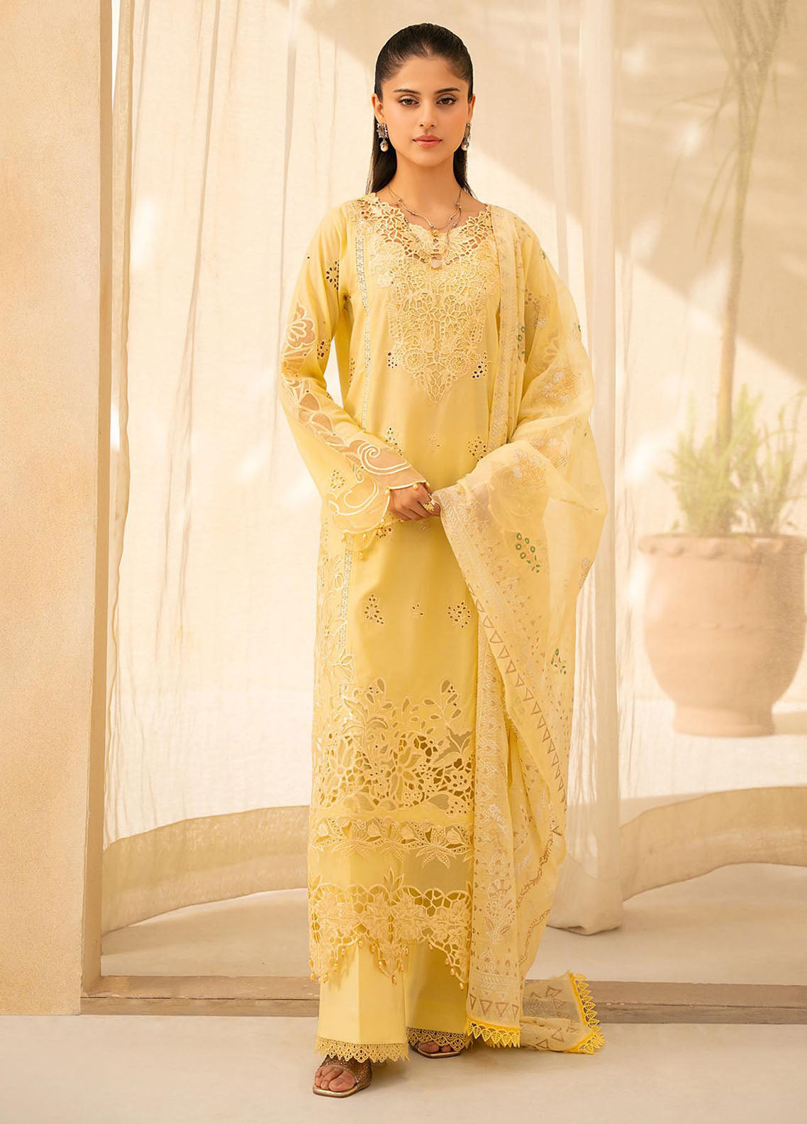 Jahan by Rajbari Embroidered Lawn Suits Unstitched 3 Piece RB25JPF D-6 A Oriya