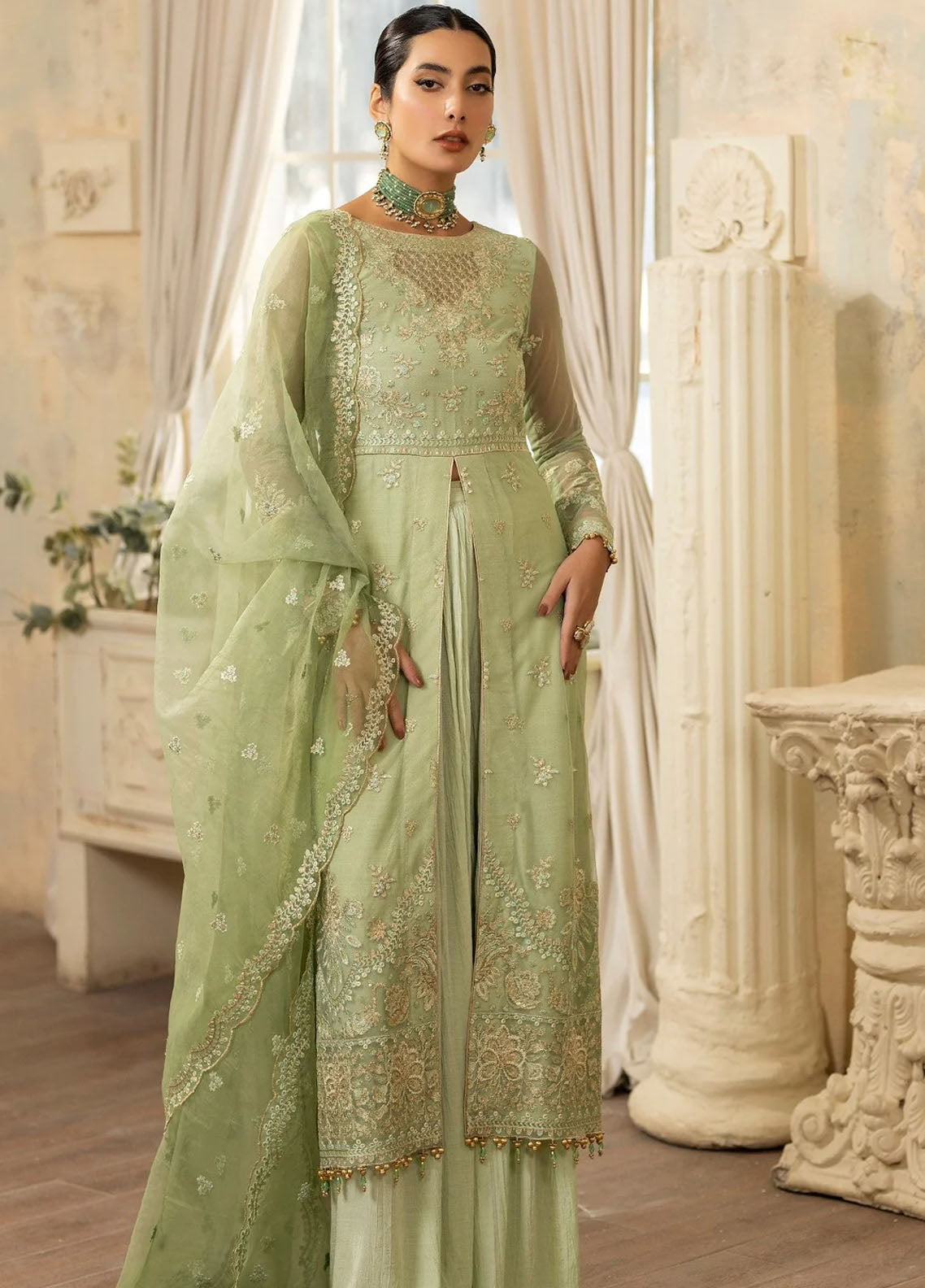 Mohagni Pret Embroidered Net 3 Piece Suit MGL-06 KIARA