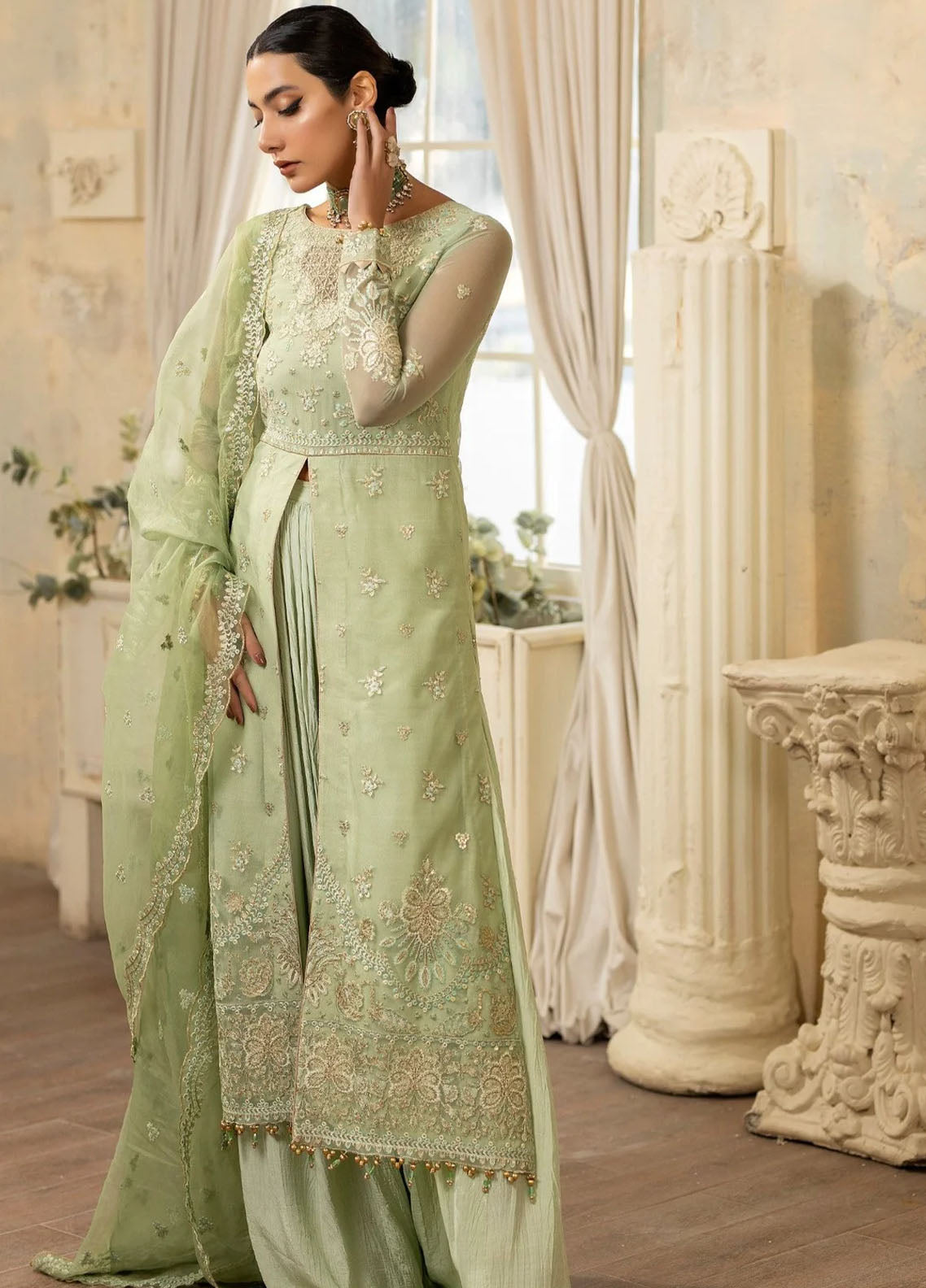 Mohagni Pret Embroidered Net 3 Piece Suit MGL-06 KIARA