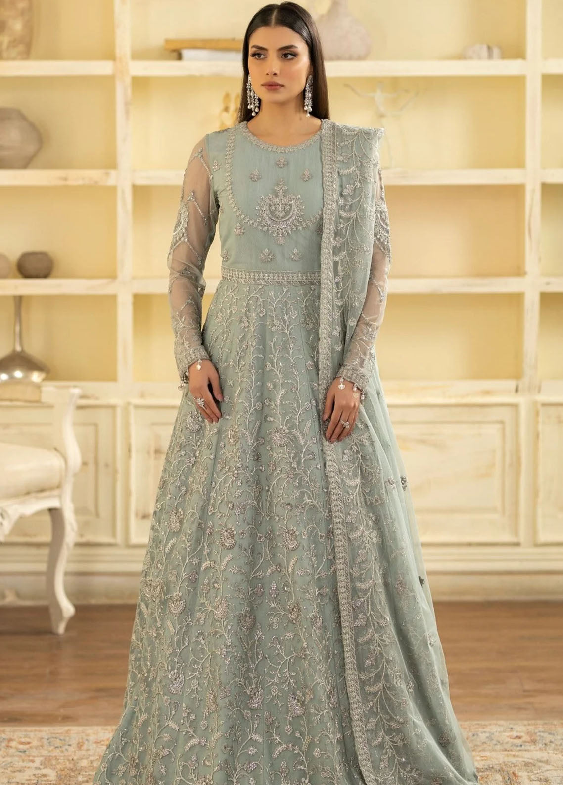 Mohagni Pret Embroidered Net 3 Piece Suit MGL-07 LAIRA