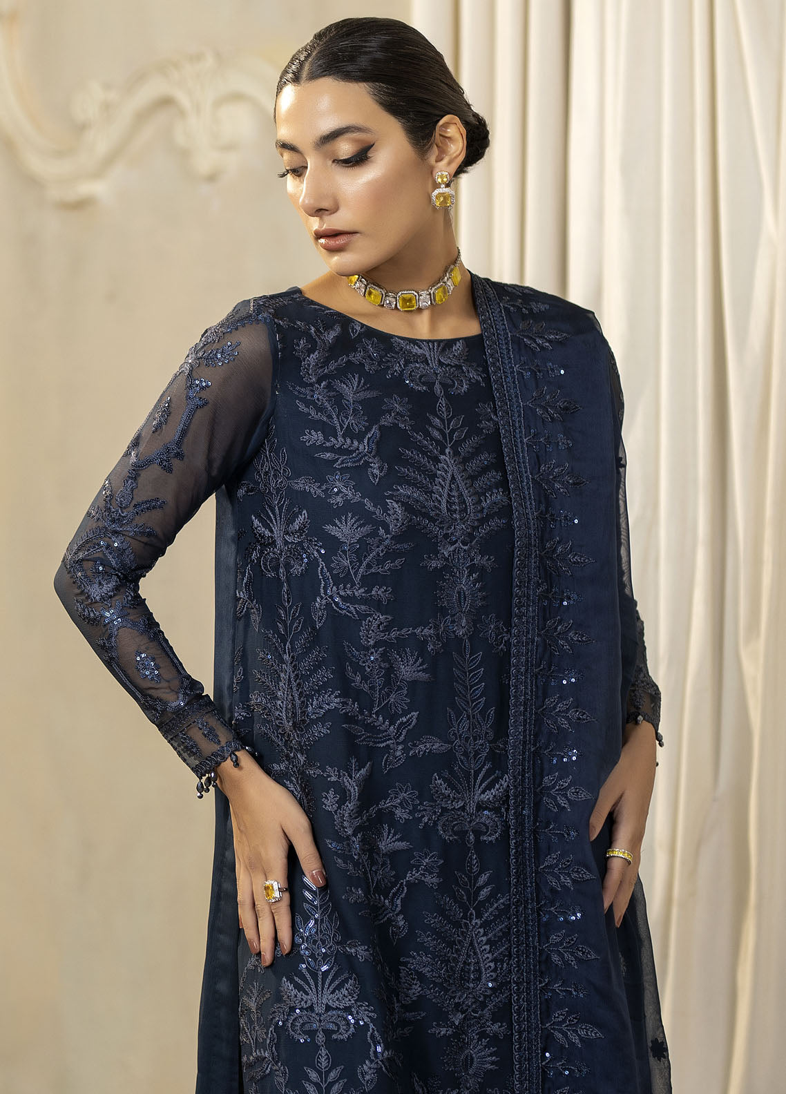 Mohagni Pret Embroidered Chiffon 3 Piece Suit MGL-10 MAYA