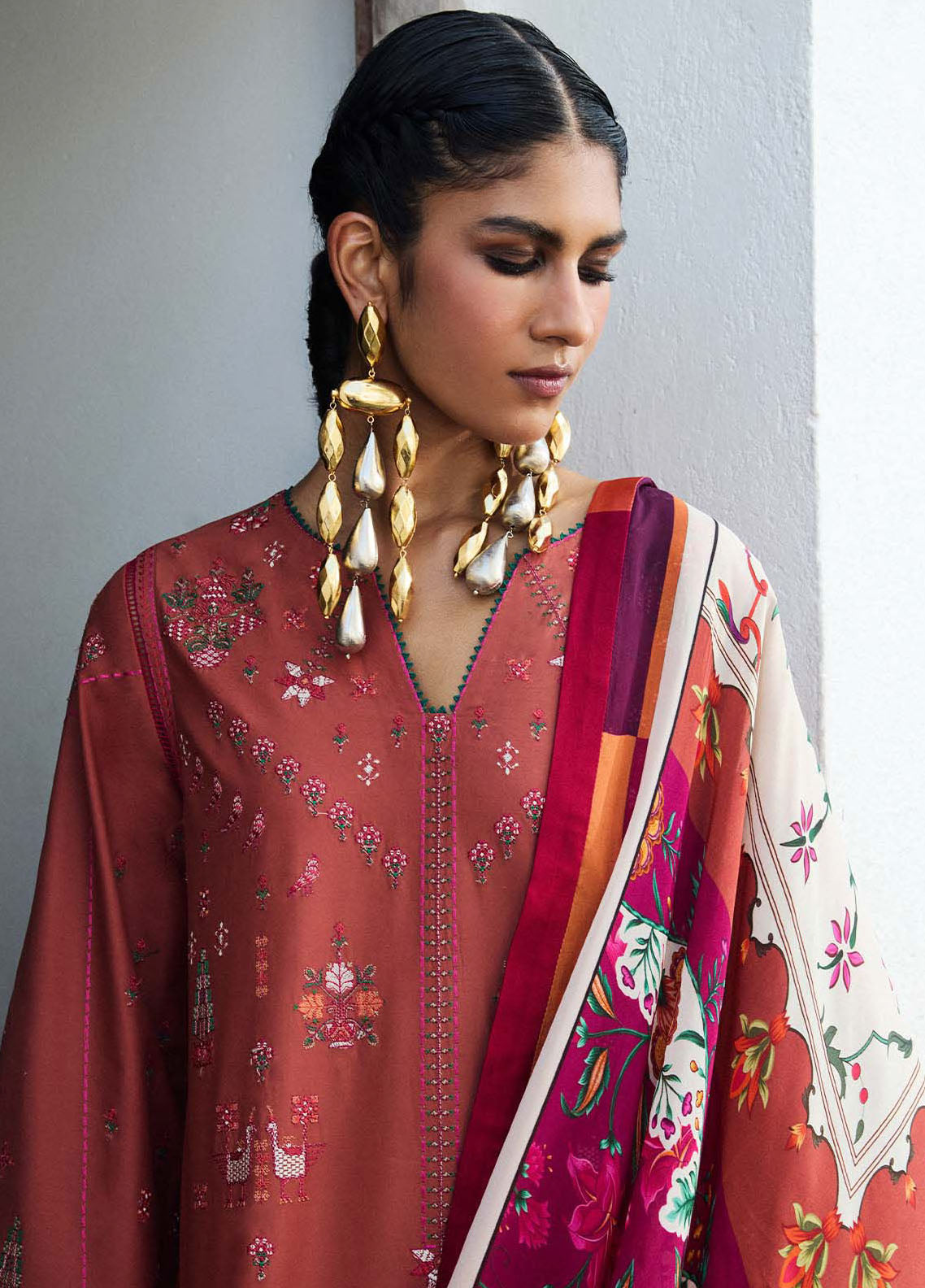 Jugnu by Hussain Rehar Embroidered Lawn Suit Unstitched 3 Piece HRR25JS D-07 Panjnad